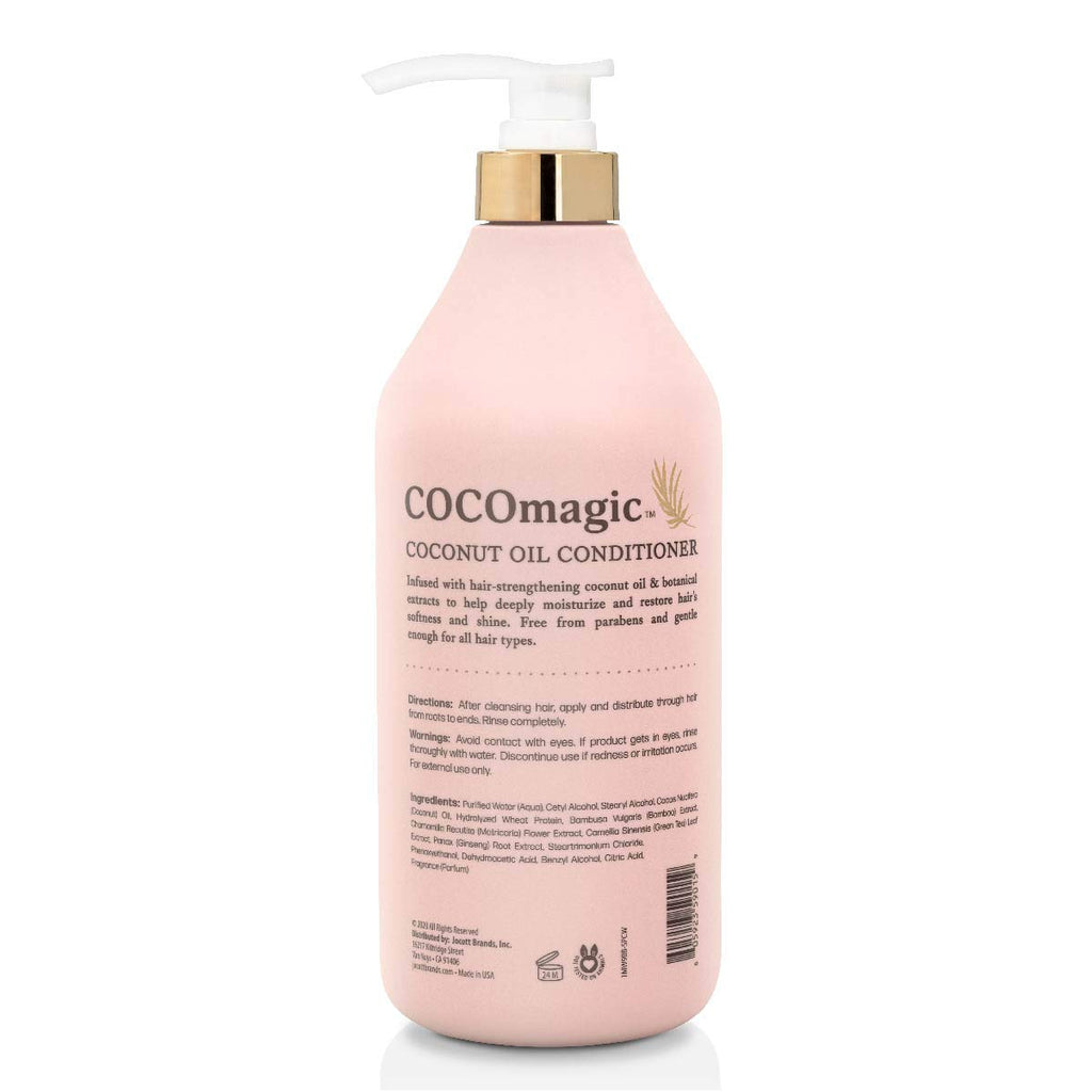 Cocomagic Conditioner with Coconut Oil and Botanical Extracts – Deep Hydration, Shine | Paraben-Free, Gentle for All Hair Types (32 Oz)