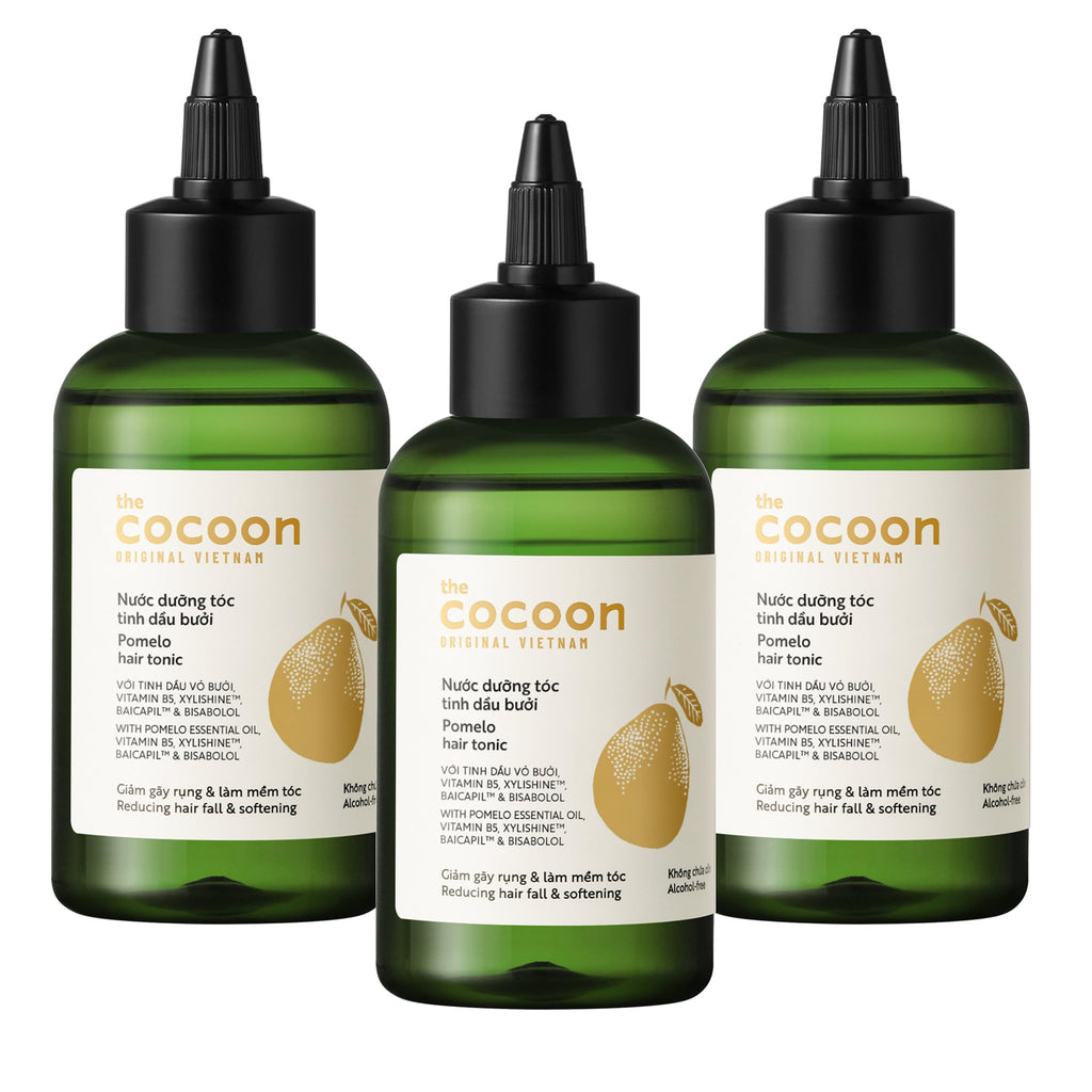 Cocoon Pomelo Hair Tonic – Vegan Scalp Serum for Thinning & Damaged Hair | COCOONORIGINAL (4.73 fl oz per bottle, 3 Boxes)