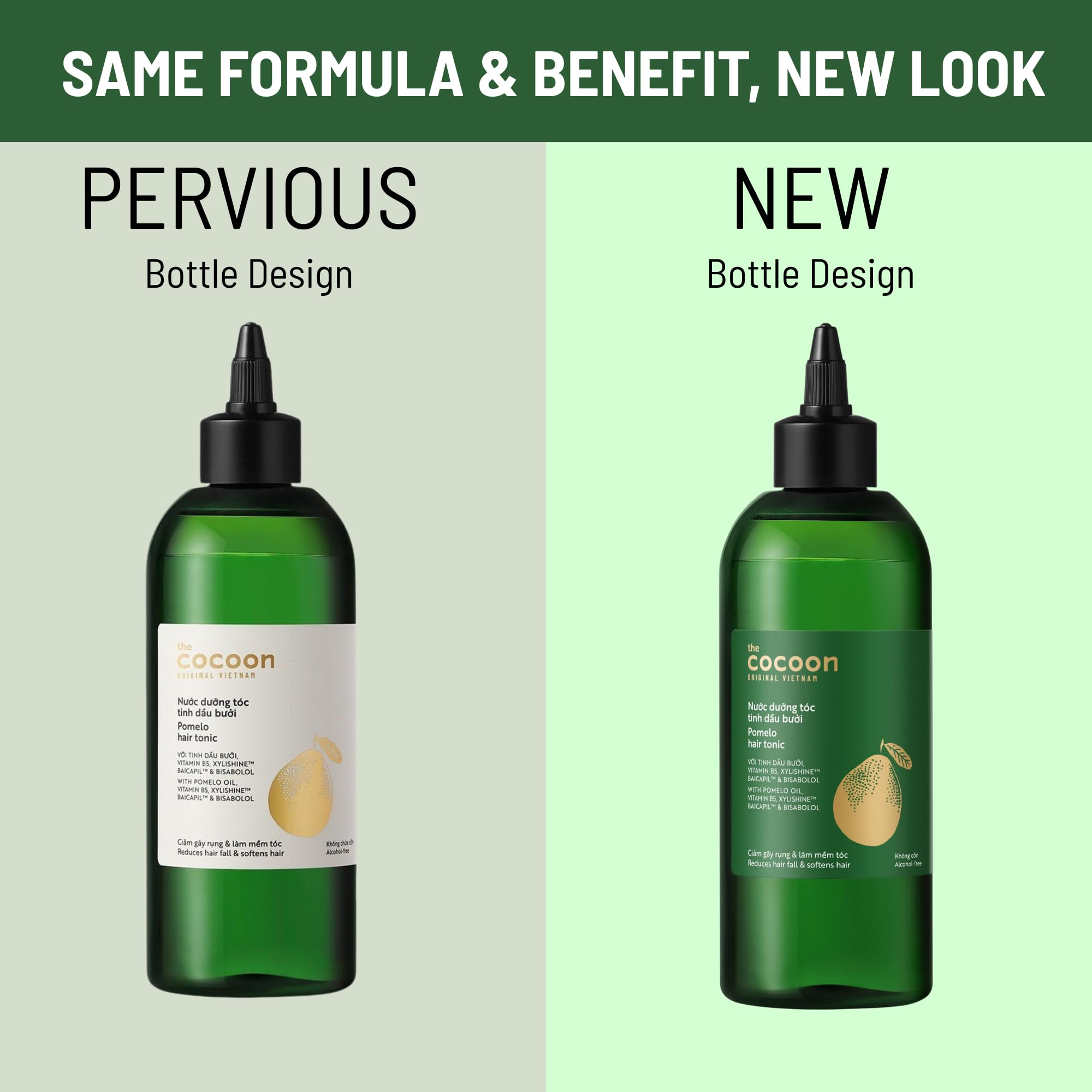 Cocoon Pomelo Oil Hair Tonic | Vegan Scalp Serum for Thinning & Damaged Hair – 10.5 fl oz