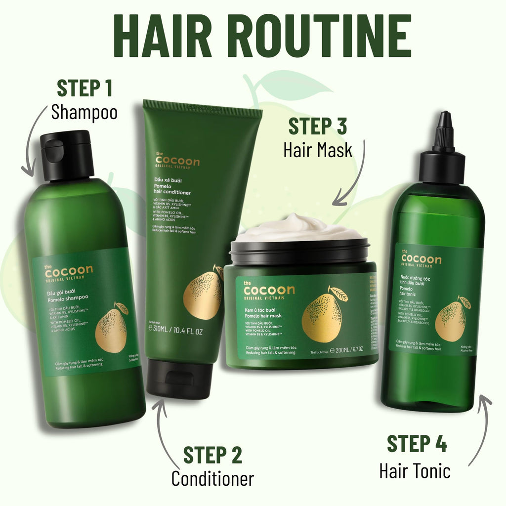 Cocoon Pomelo Oil Hair Tonic | Vegan Scalp Serum for Thinning & Damaged Hair – 10.5 fl oz