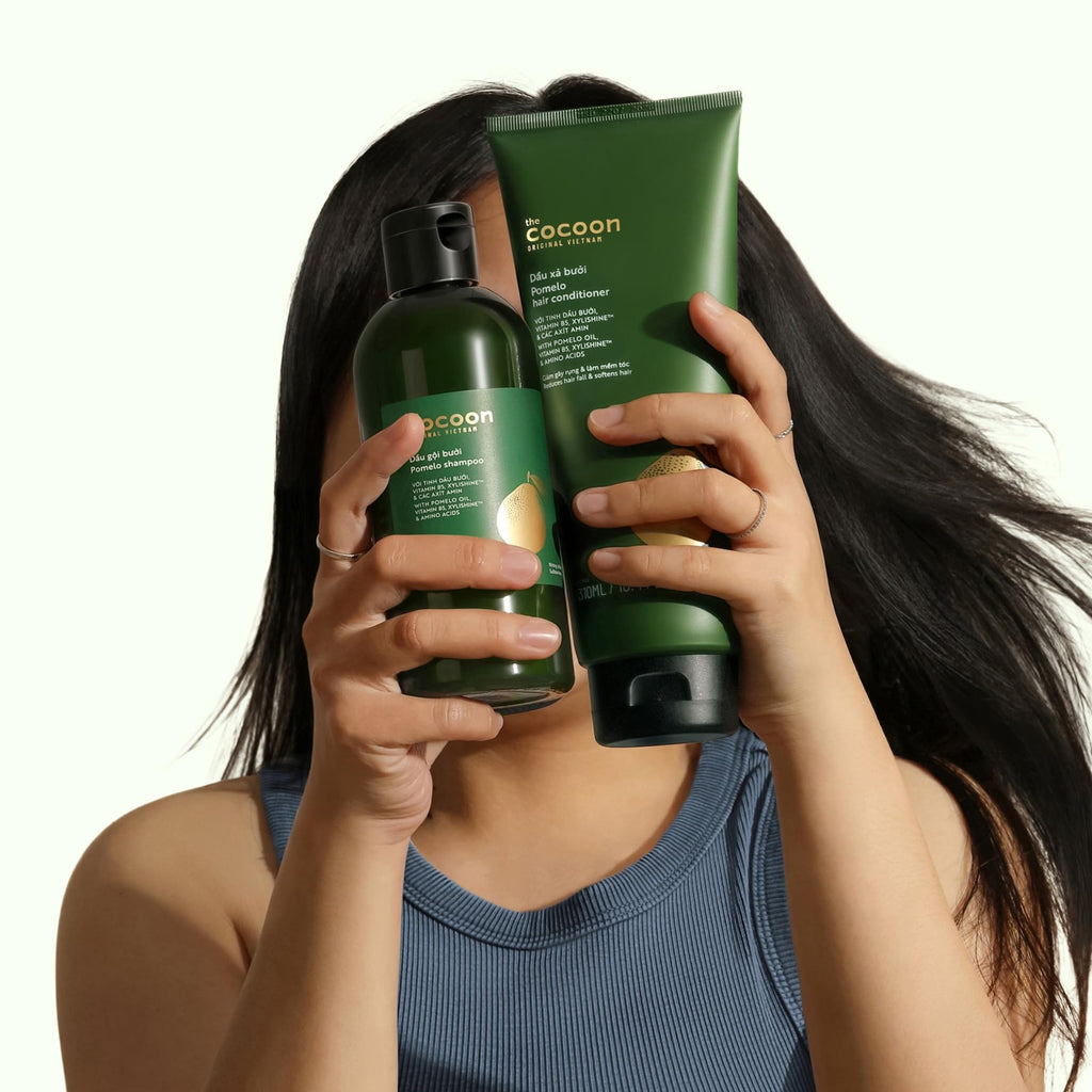 COCOONORIGINAL Pomelo Shampoo & Conditioner Bundle – Sulfate-Free, Vegan Care for Thinning, Damaged, Color-Treated Hair