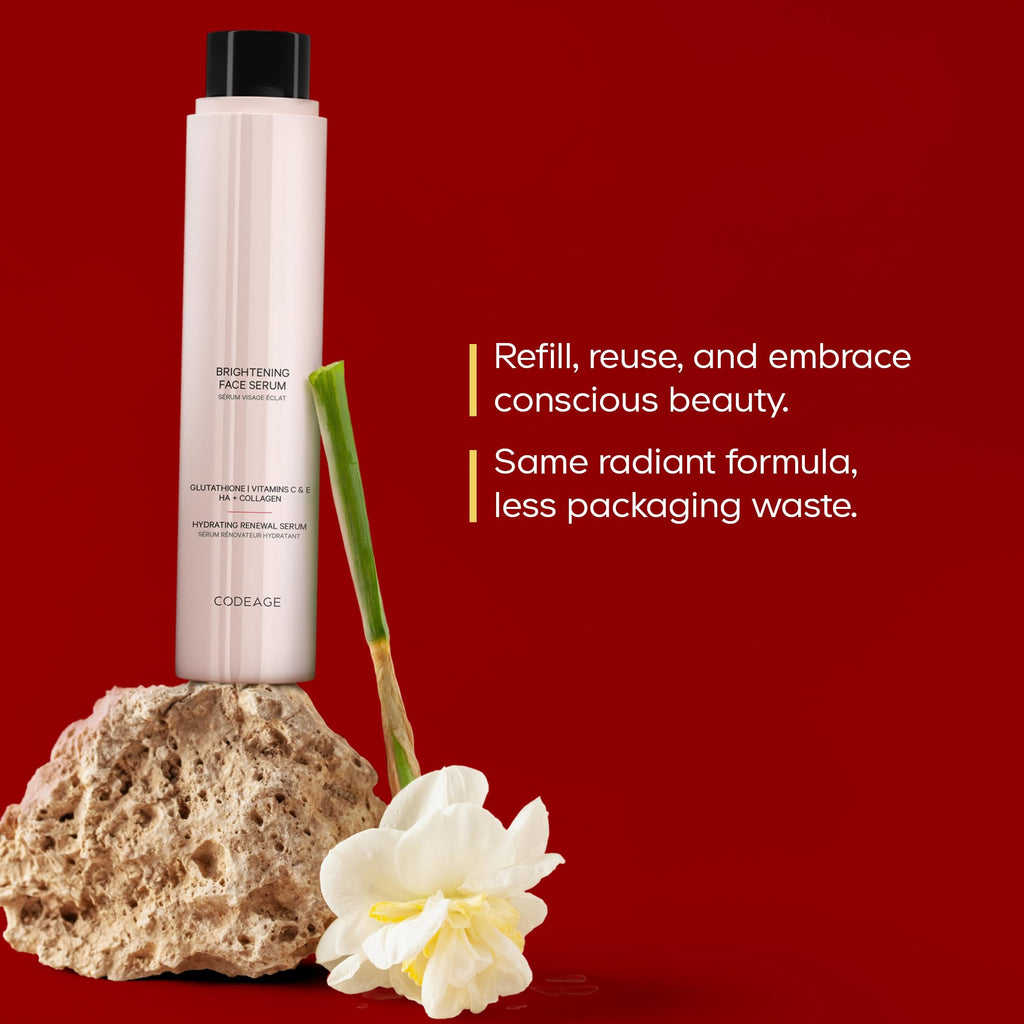 Codeage Maison Rouge Brightening Serum Refill – Glutathione, Vitamin C, Hyaluronic Acid & Collagen