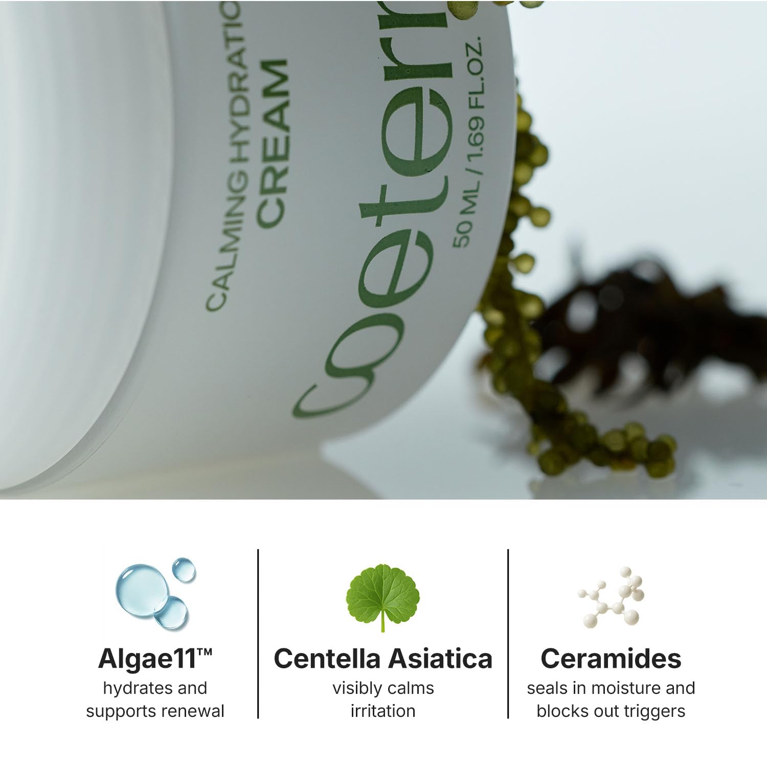 Coeternal Calming Hydration Cream – Lightweight Barrier-Repair Moisturizer for Redness-Prone, Oily Skin
