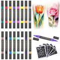 Coliatik Temporary Tattoo Markers Kit – 16 Colors + 80 Stencils (Skin-Safe, Washable)