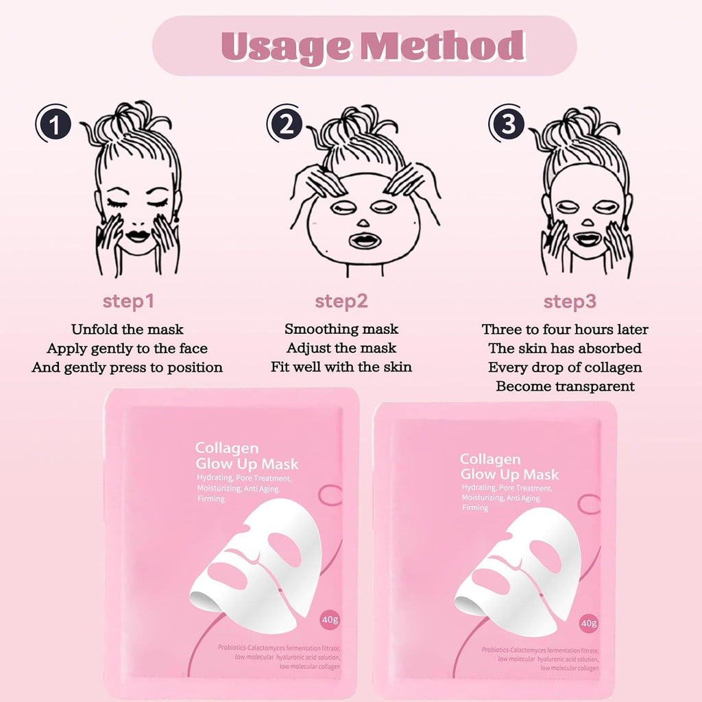 Collagen Glow Up Mask 2.0 – Overnight Hydration & Pore Refinement