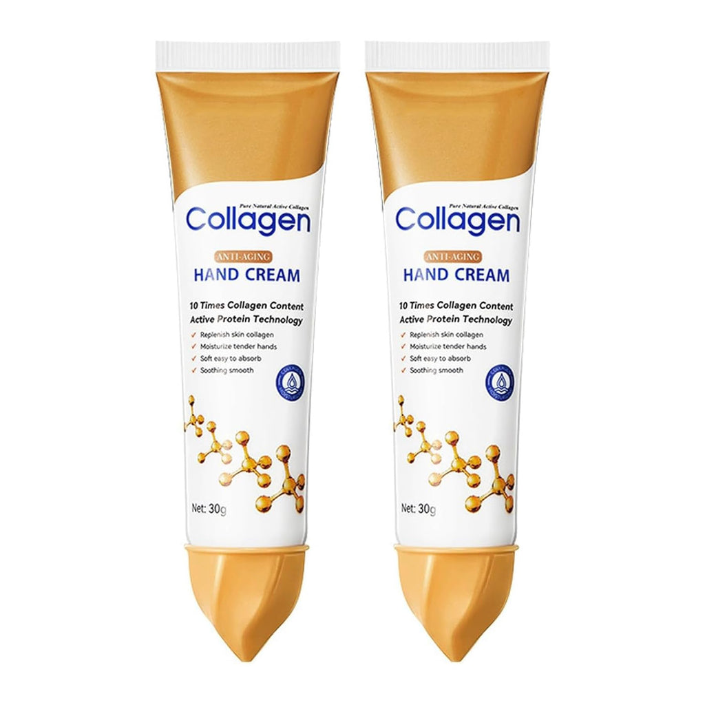 Collagen Hand Cream – 10x Active Formula, Deep Hydration & Firming (2-Pack)