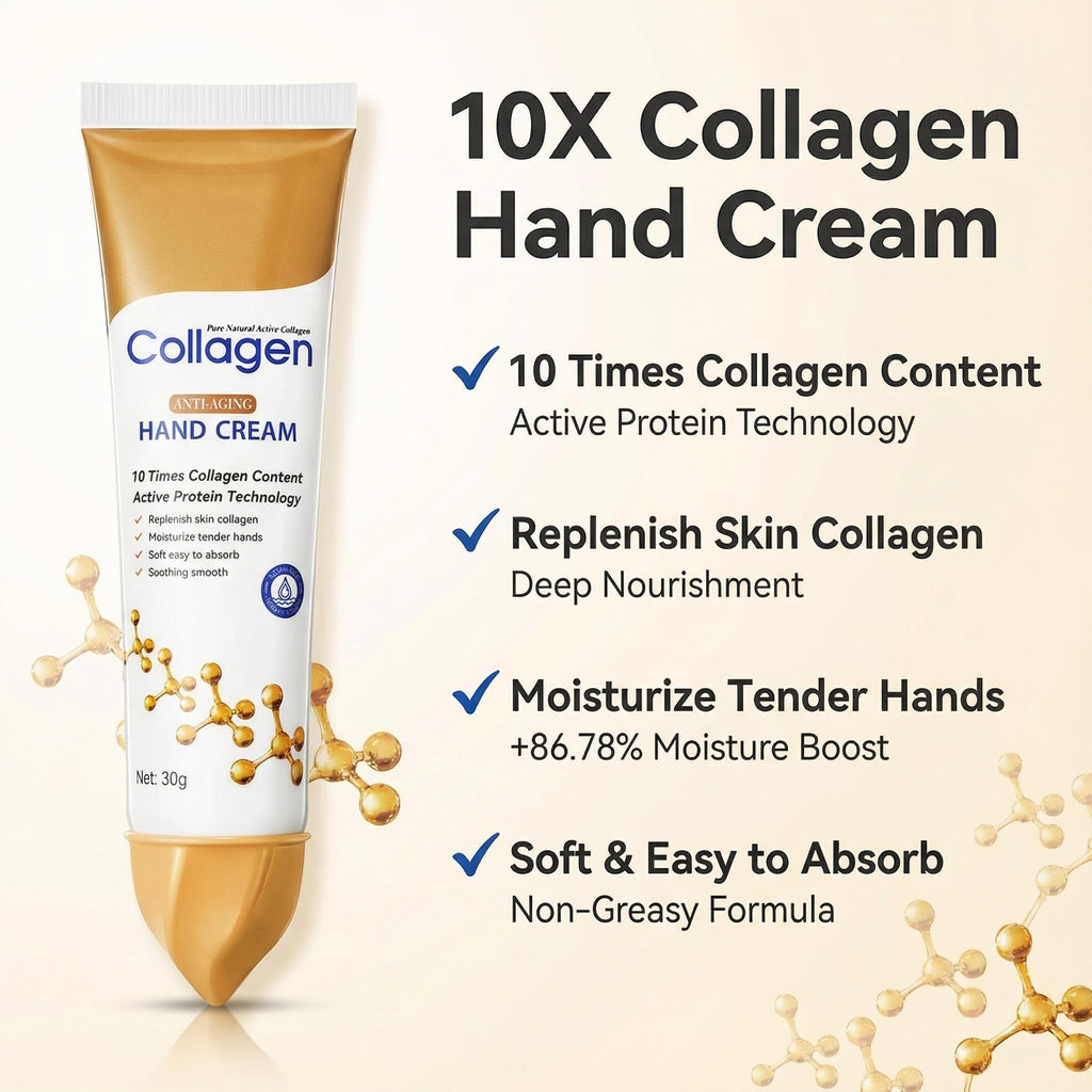Collagen Hand Cream – 10x Active Formula, Deep Hydration & Firming (2-Pack)