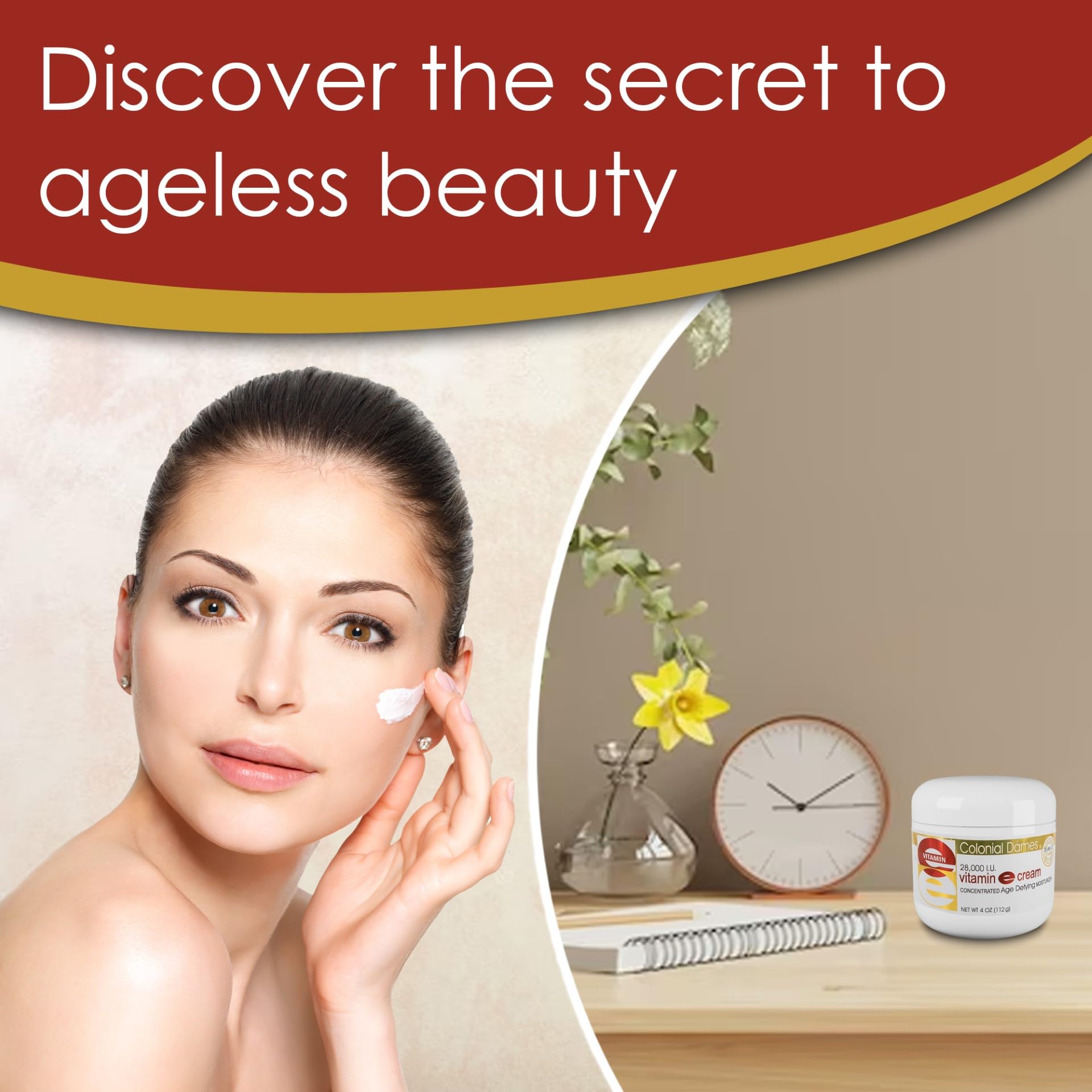 Colonial Dames 28,000 IU Vitamin E Cream – Concentrated Hydration for Dry Skin