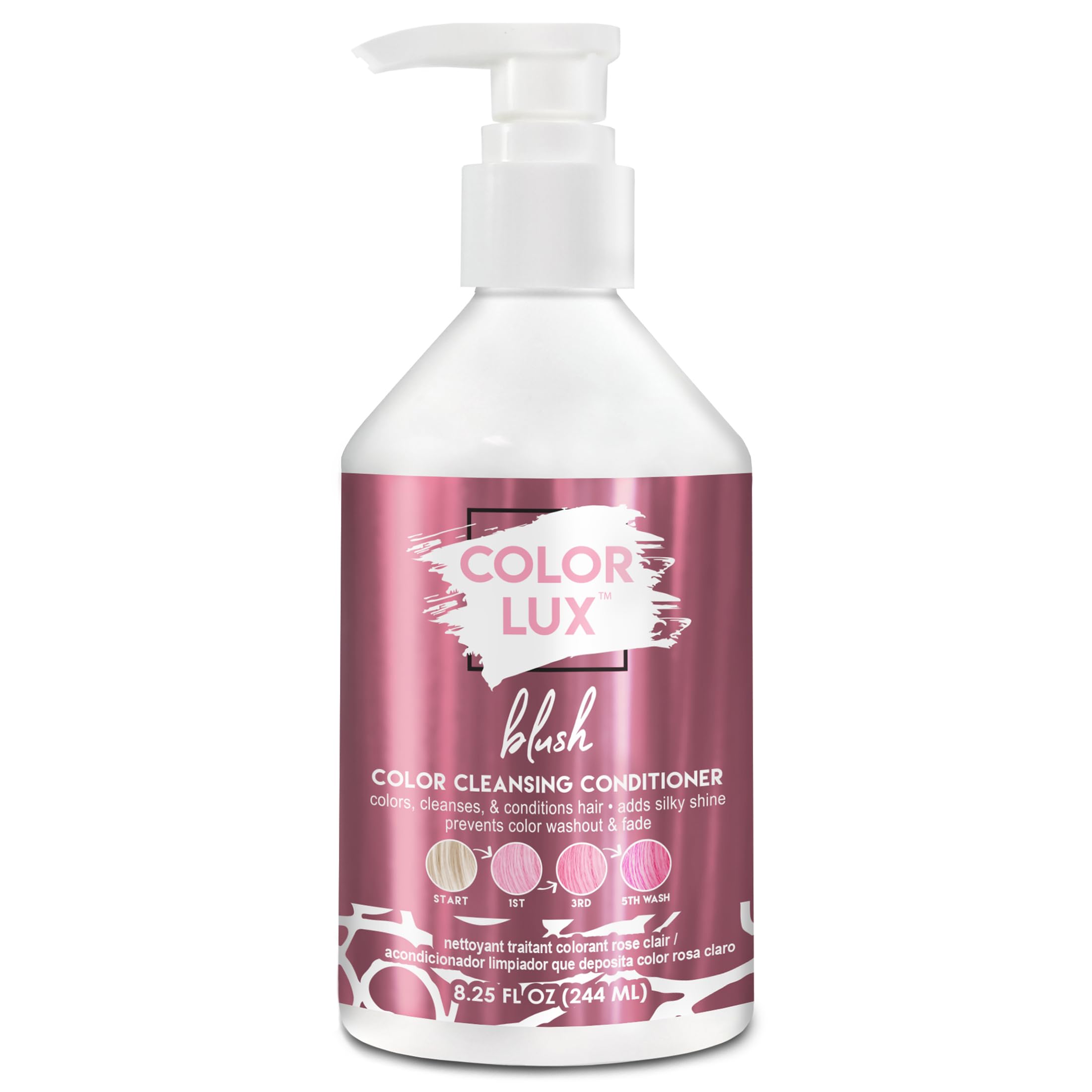 Color Lux Blush Color Cleansing Conditioner - 3-in-1 Color Depositing, Vegan & Sulfate-Free (8.25 oz)
