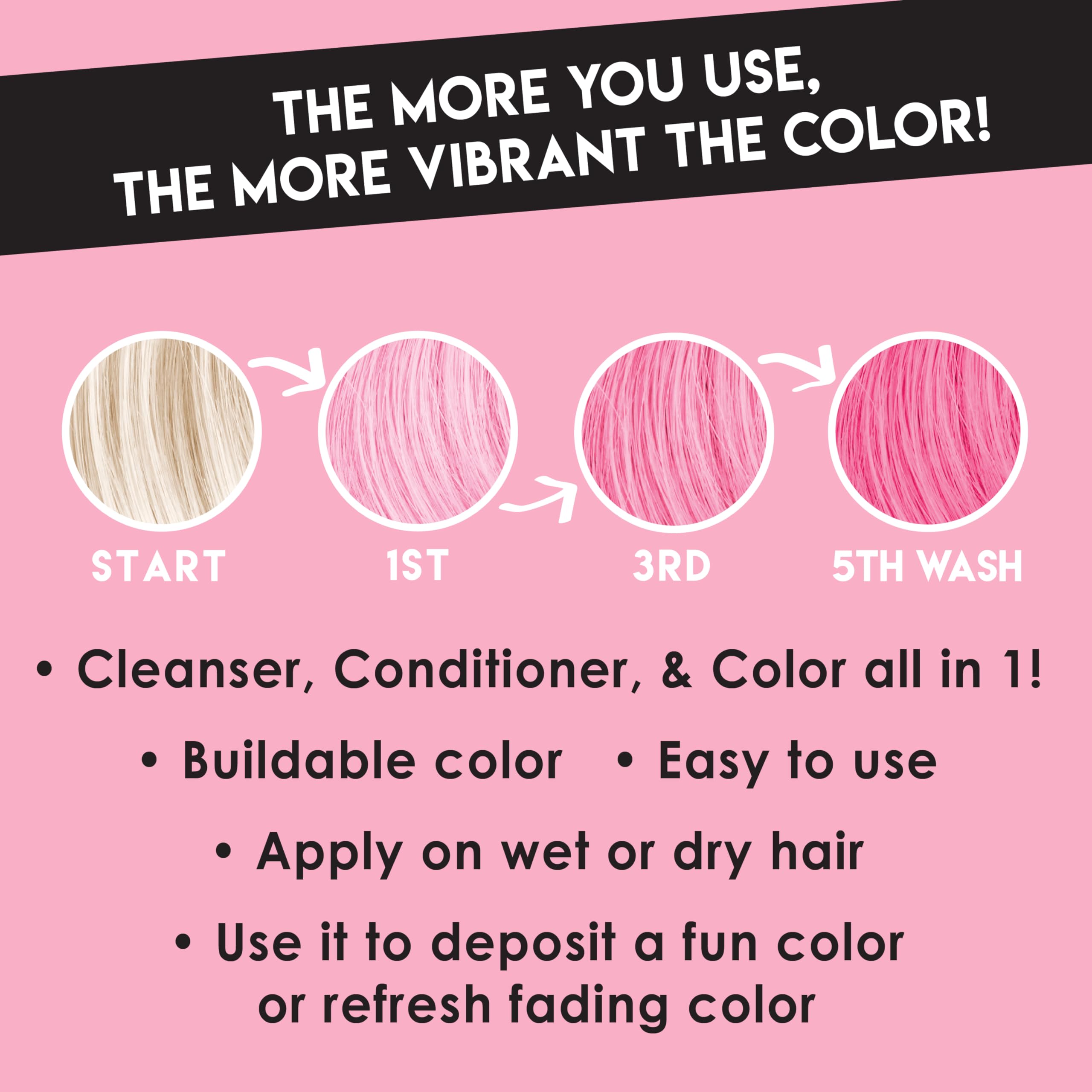 Color Lux Blush Color Cleansing Conditioner - 3-in-1 Color Depositing, Vegan & Sulfate-Free (8.25 oz)