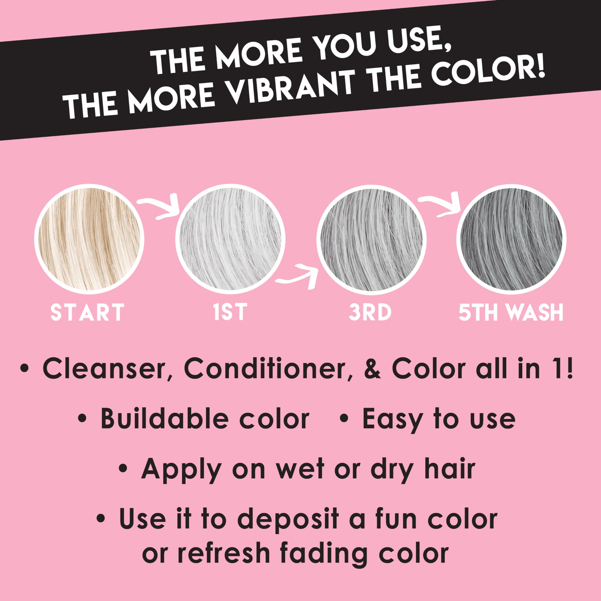Color Lux Color Cleansing Conditioner Silver — 3-in-1 Color Depositing, Vegan, Sulfate-Free, 8.25 oz