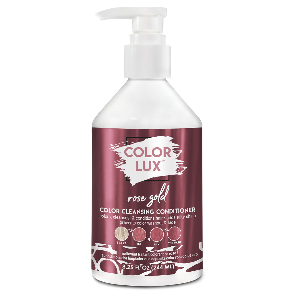 Color Lux Rose Gold Color Cleansing Conditioner – 3-in-1 Color Depositing, Vegan, Sulfate-Free, 8.25 oz