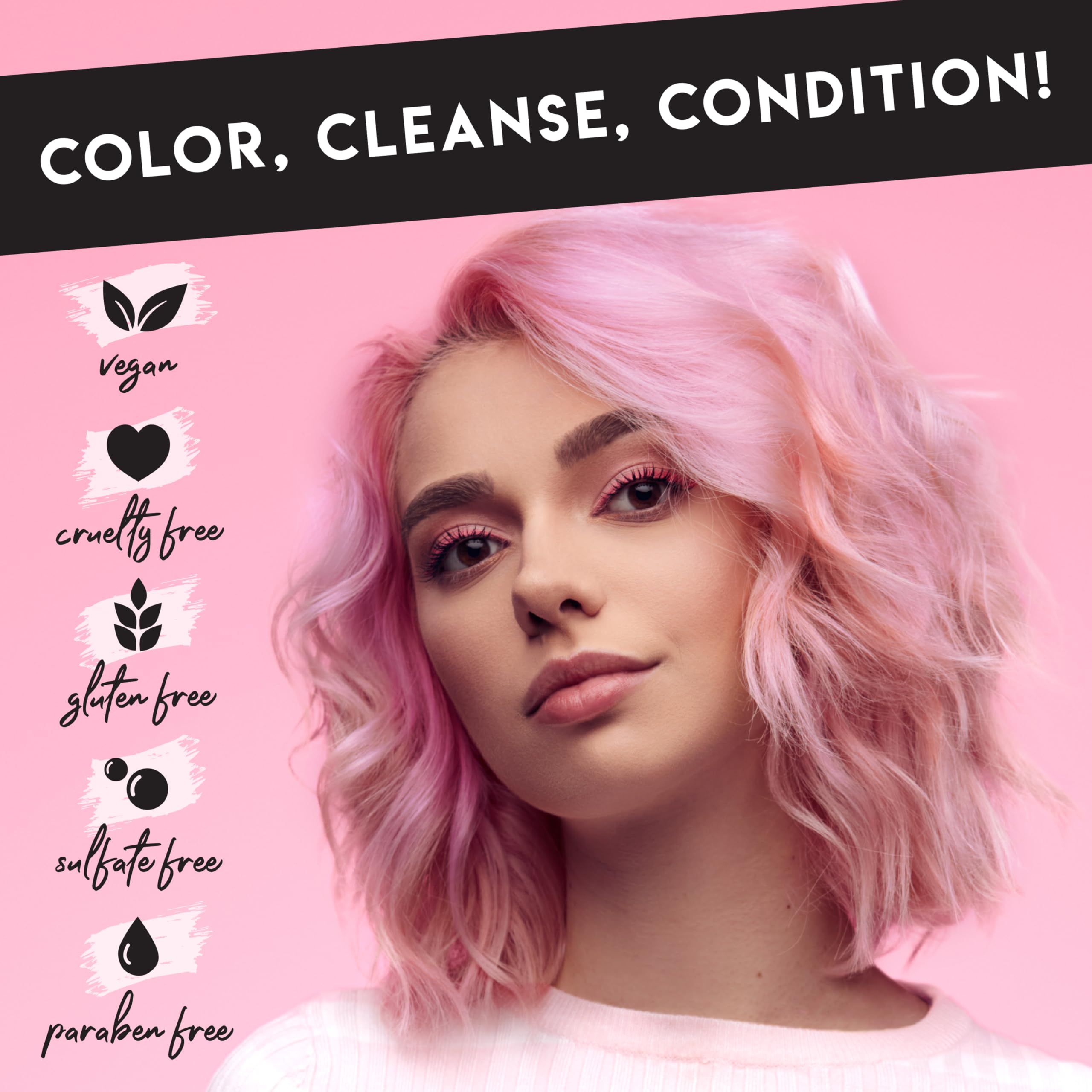 Color Lux Rose Gold Color Cleansing Conditioner – 3-in-1 Color Depositing, Vegan, Sulfate-Free, 8.25 oz