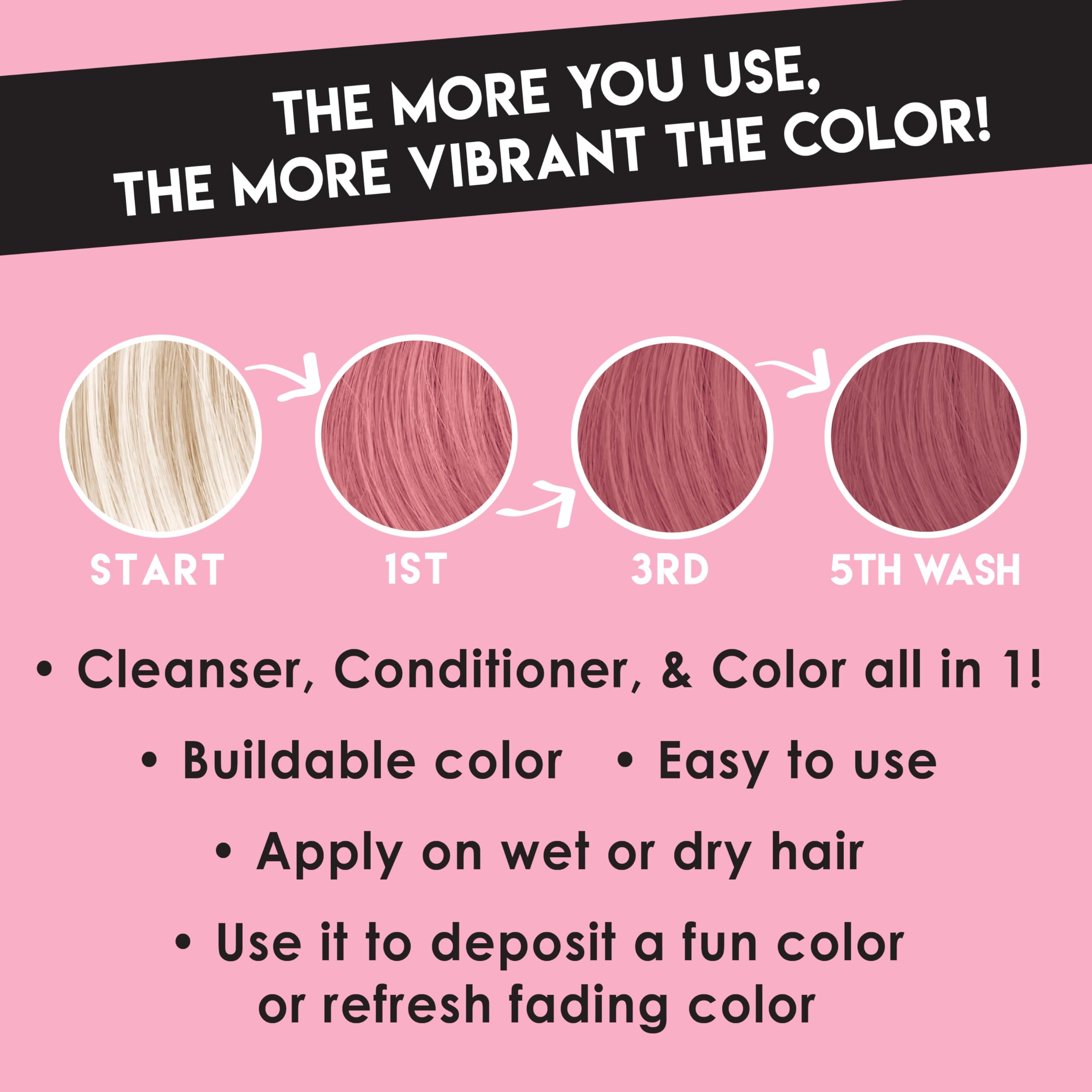 Color Lux Rose Gold Color Cleansing Conditioner – 3-in-1 Color Depositing, Vegan, Sulfate-Free, 8.25 oz