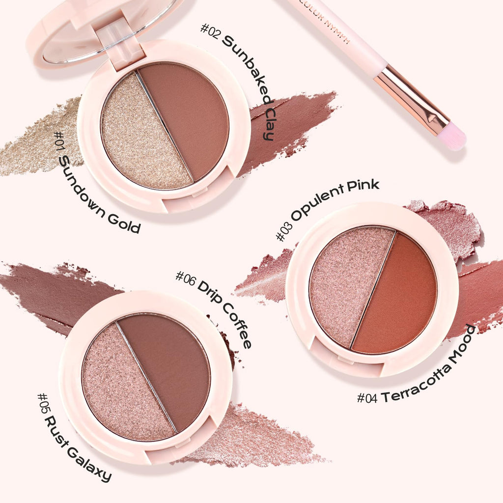 Color Nymph 6-Color Eyeshadow Palette — Travel-Size, Matte & Shimmer