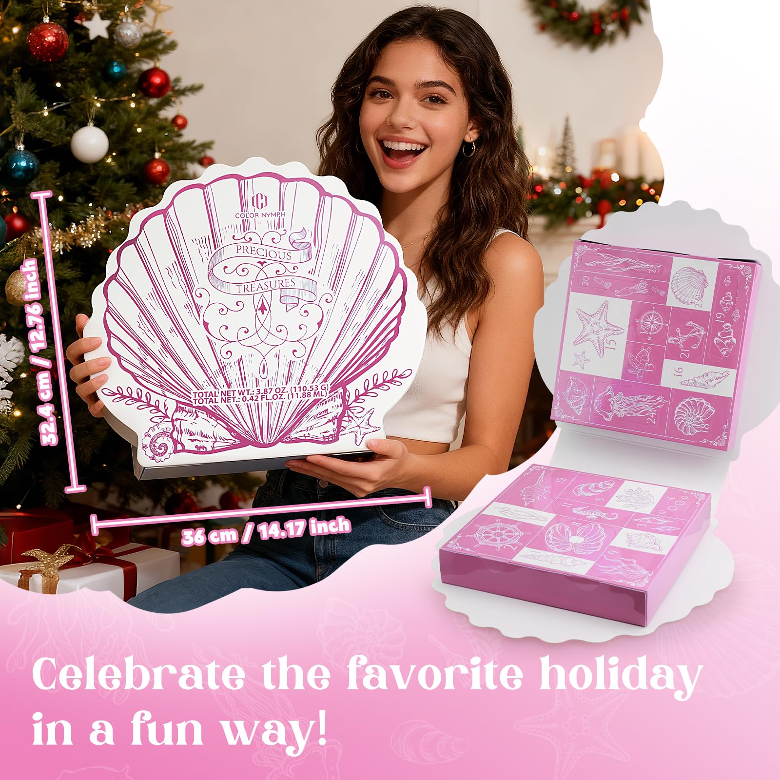 Color Nymph Makeup Advent Calendar 2025 – 24 Days of Surprises Gift Set (Pink)
