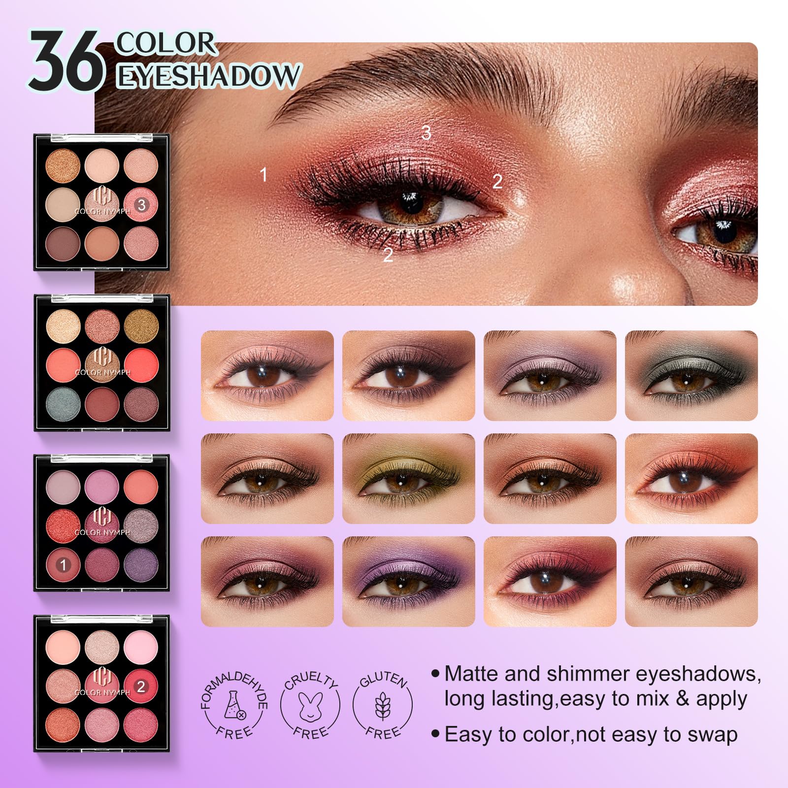 Color Nymph All-in-One Makeup Kit for Teens | 36 Eyeshadows, Lip Oils & More