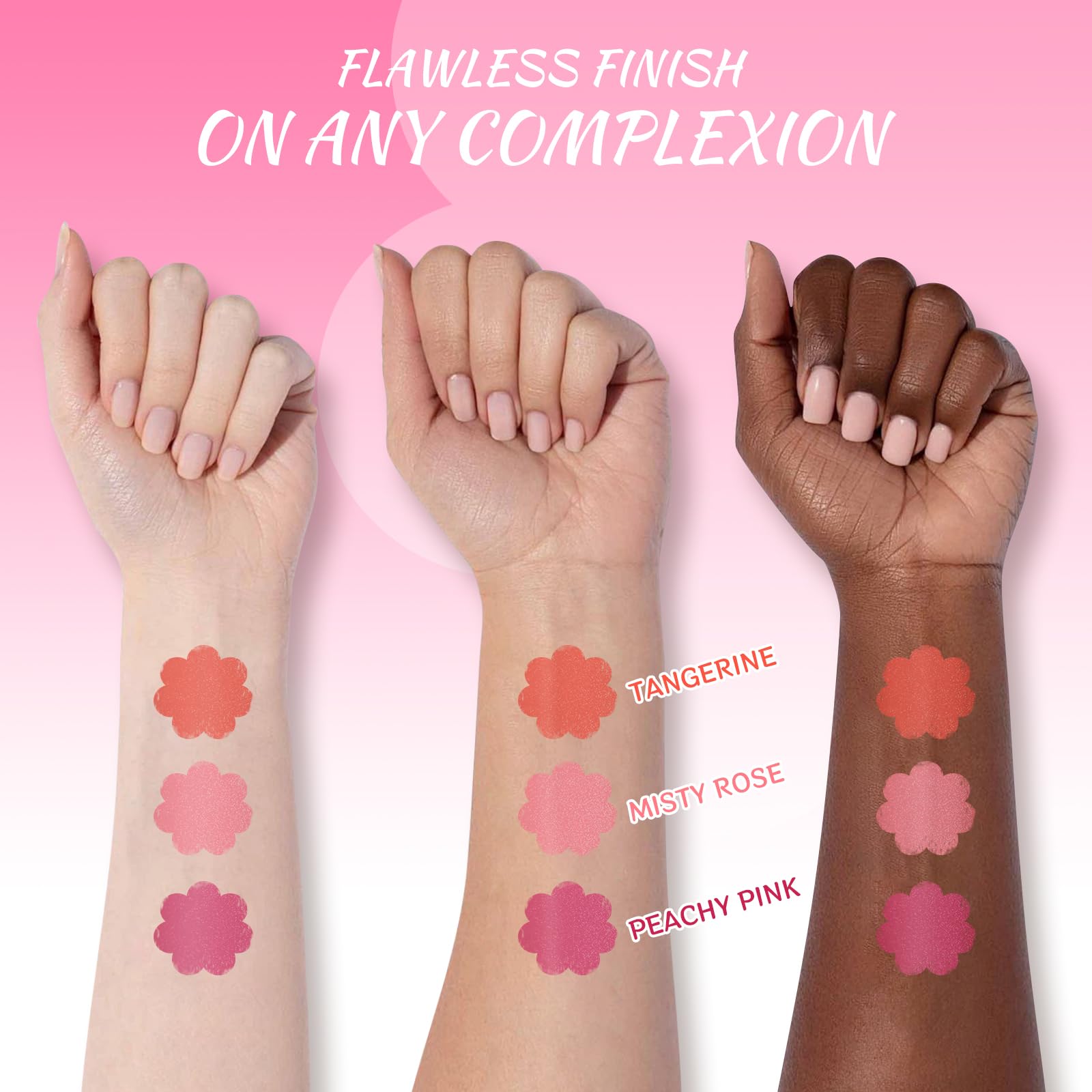 Color Nymph Liquid Blush Trio – Hydrating, Long-Lasting Stamp Blush for Cheeks & Lips