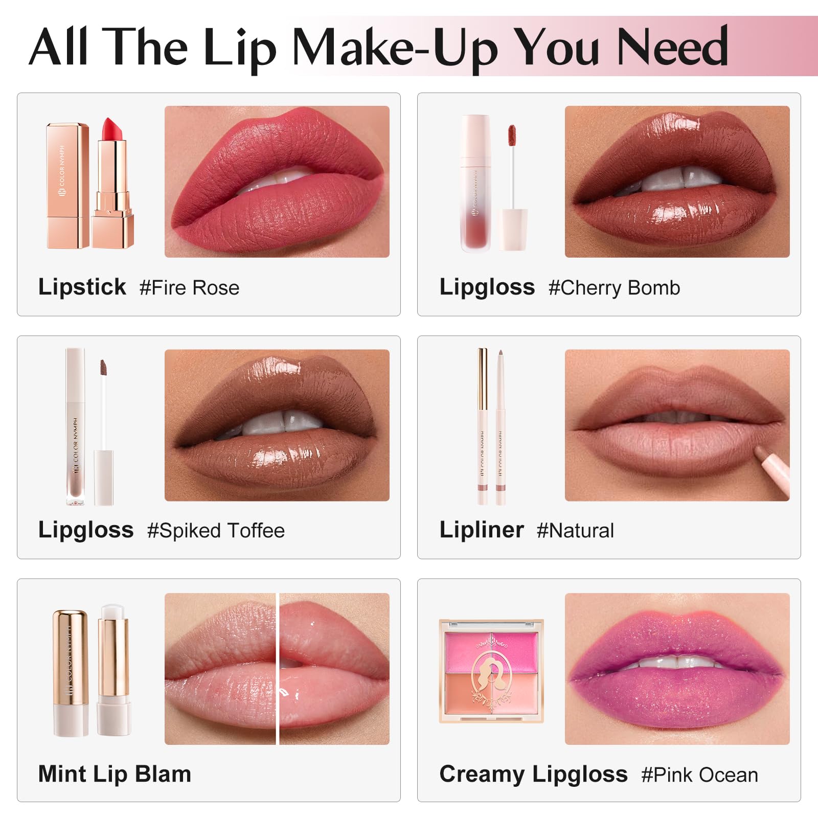 Color Nymph Mysterious Teens Makeup Kit – All-In-One Beginner Set in Pink Train Case