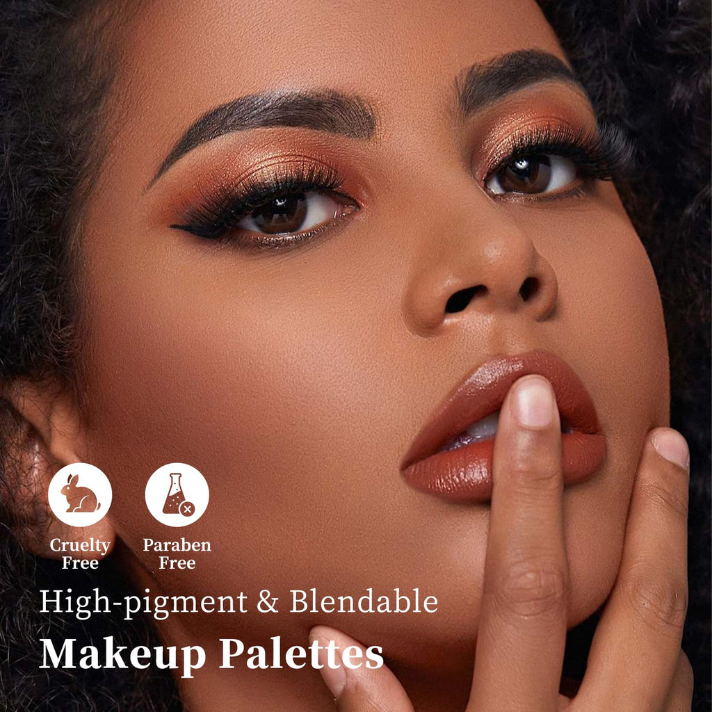 Color Nymph Naked Eyeshadow & Blush Palette Set – Highly Pigmented, Travel-Friendly Face Palette