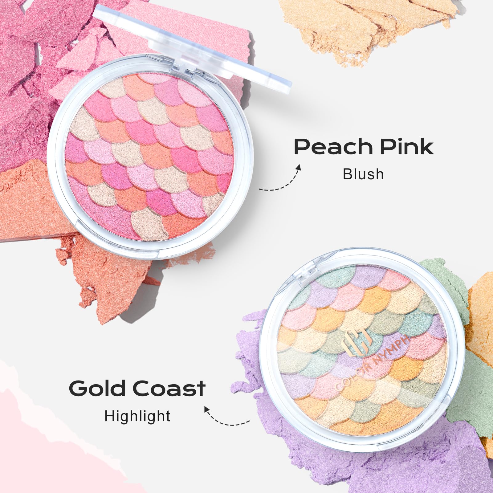 Color Nymph Powder Blush & Highlighter Set | Mermaid-Inspired, Vegan & Cruelty-Free