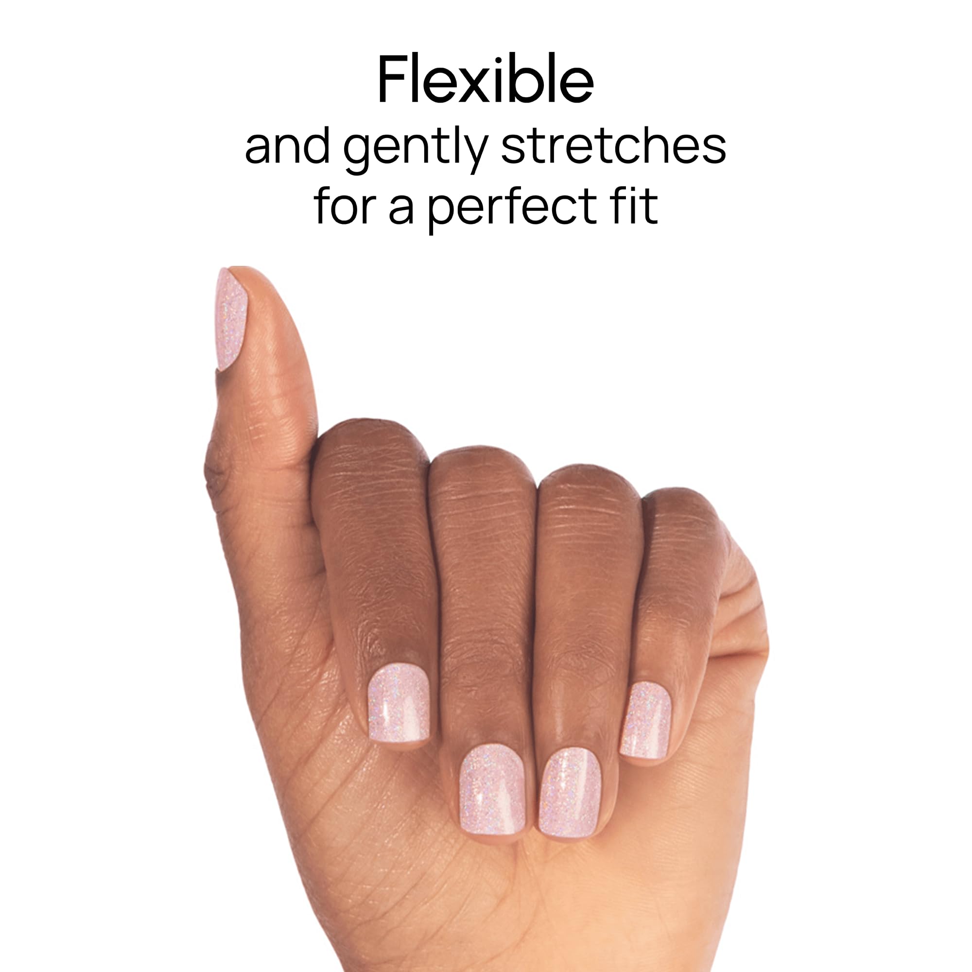 Color Street Blushing in Flushing Nail Strips – Pink Glitter Real Polish
