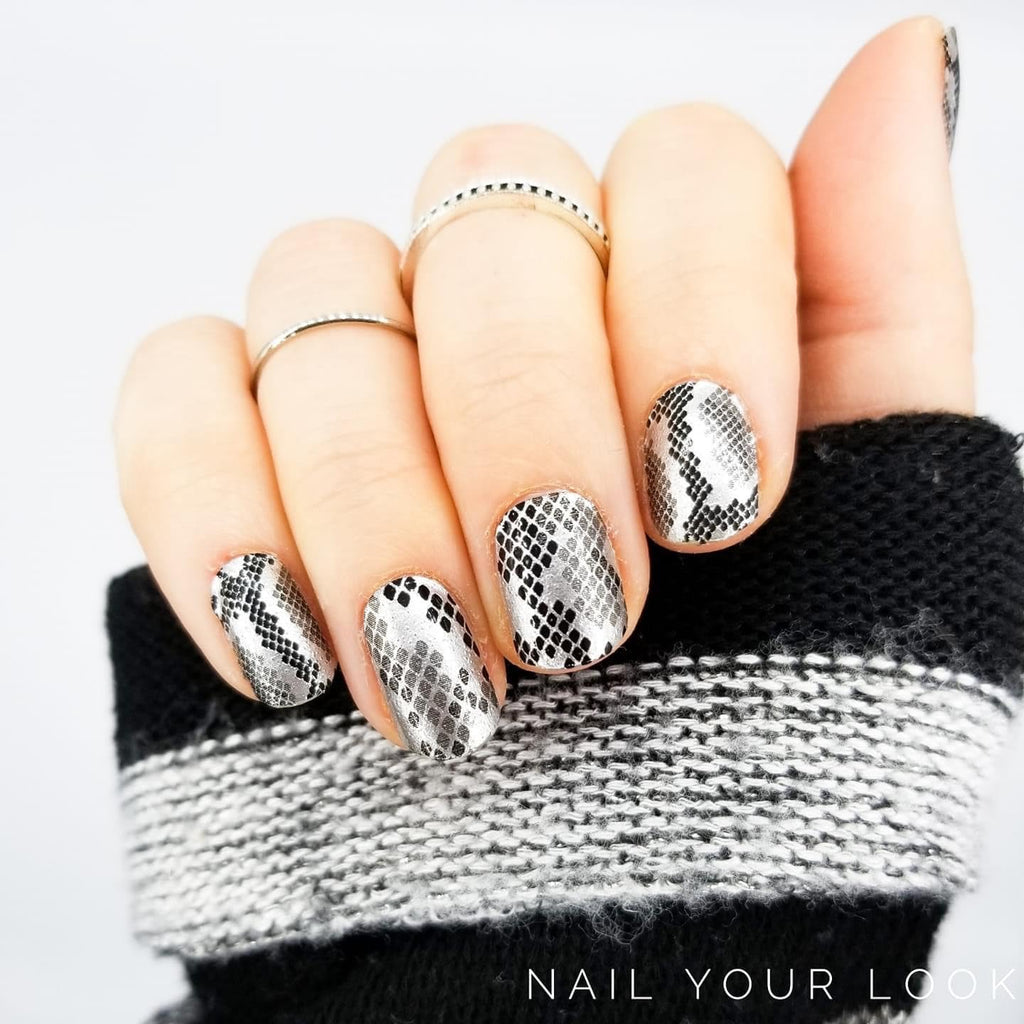 Color Street Goodnight Hiss Nail Strips - Shimmer Finish, 16 Double-Ended, USA Made