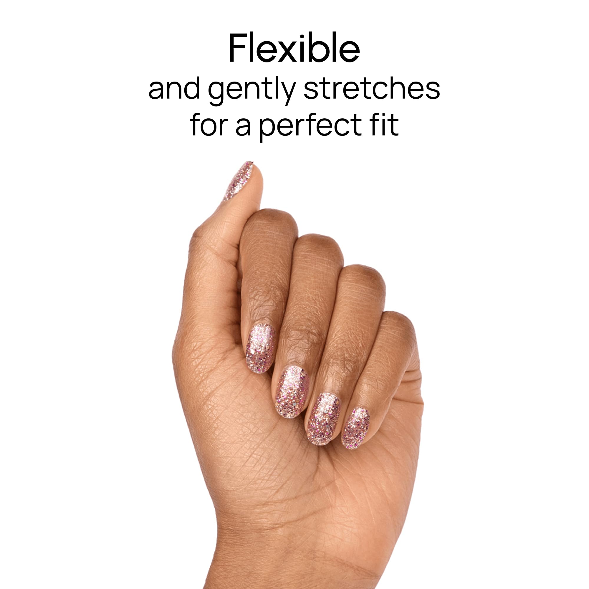 Color Street Tokyo Lights Nail Strips – Pink Gold Glitter & Fuchsia Finish