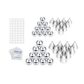 COLORFUL BLING 40Pcs Fake Piercing Kit – 4mm/5mm Balls & Cones with Sticker Replacements