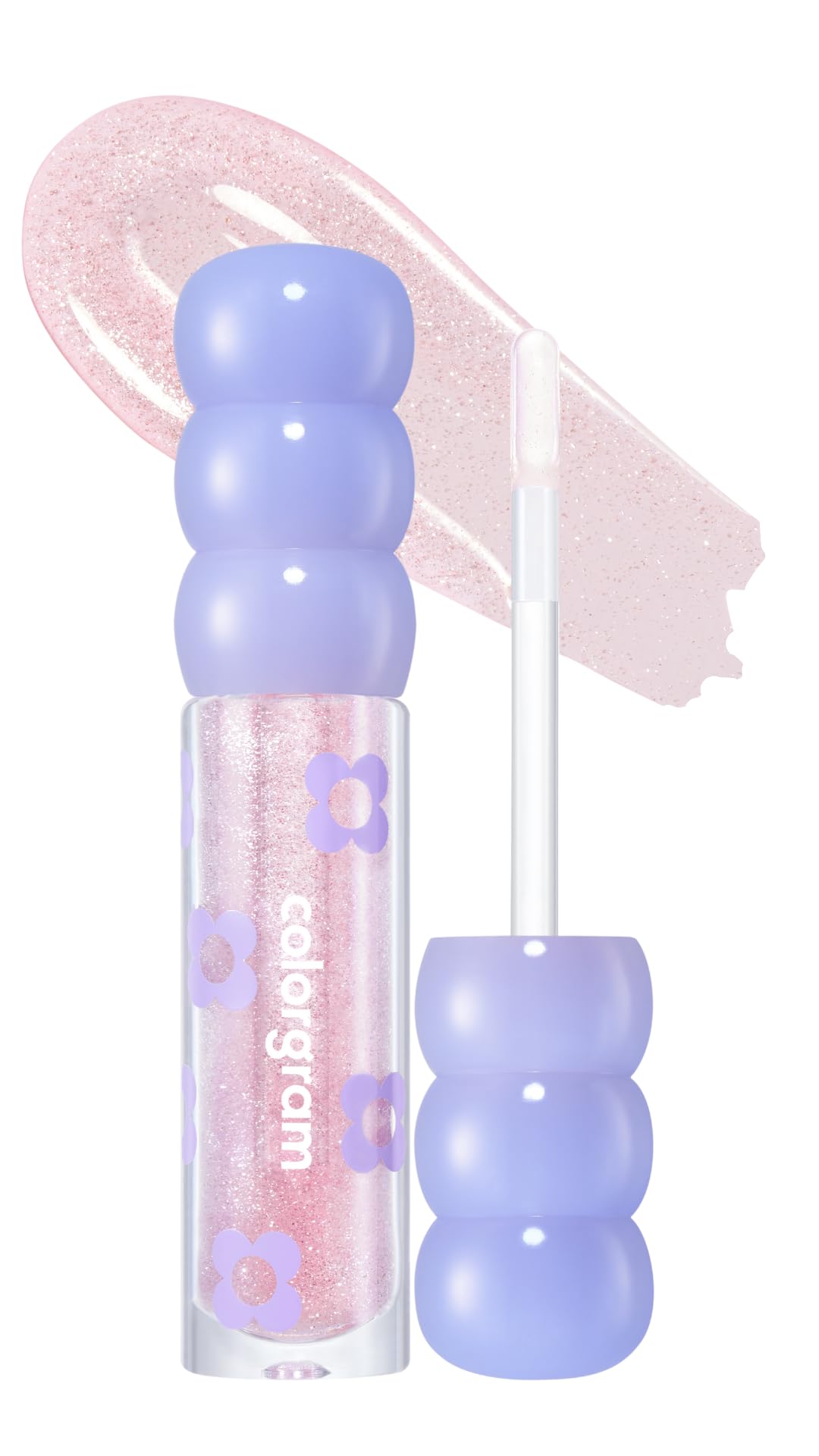 COLORGRAM Fruity Glass Tint #1004 Pink Gloss – Hydrating Lip Gloss with All-Day Shine