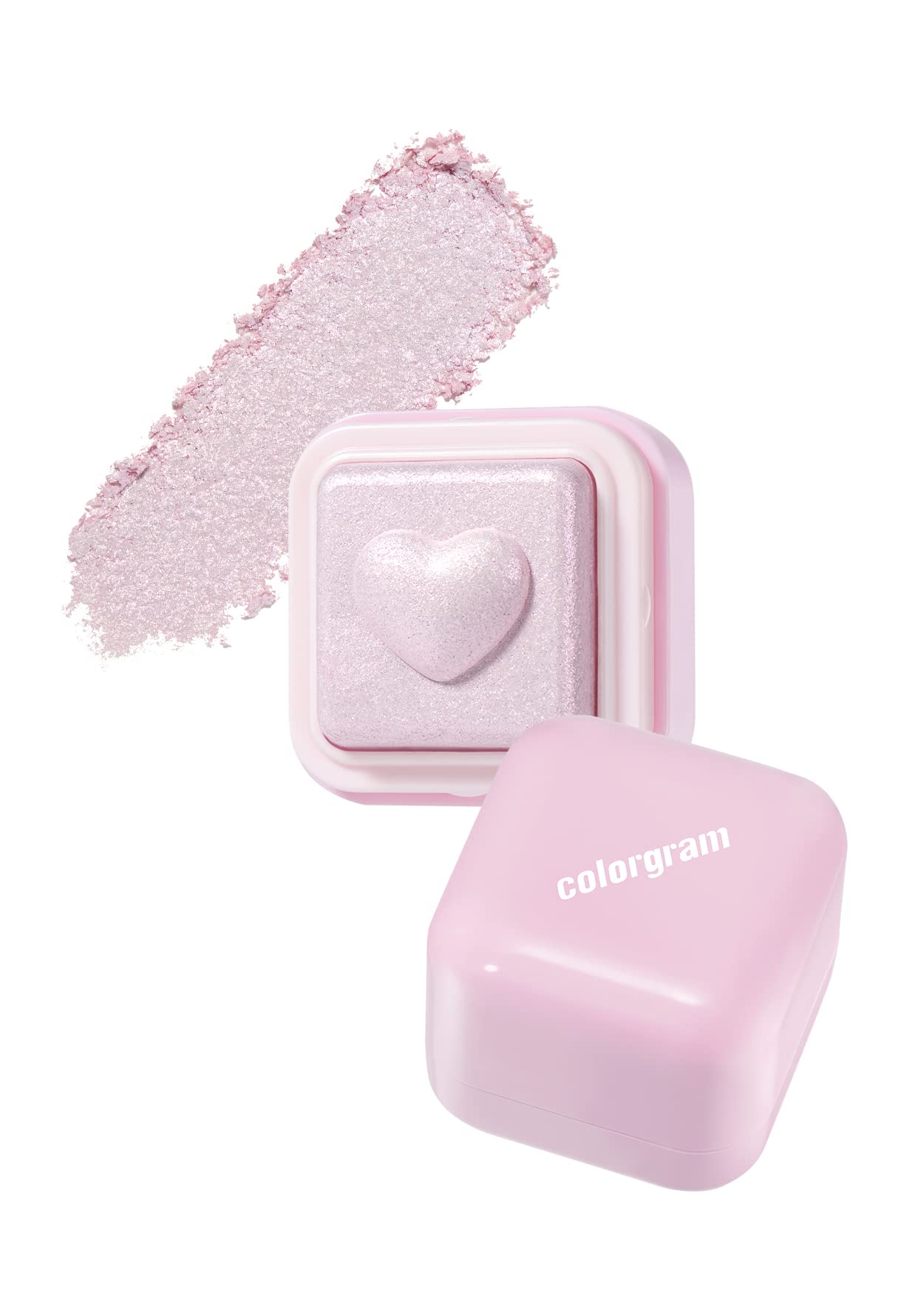 COLORGRAM Milk Bling Heartlighter 02 Pink Heart – Silky Smooth Highlighter for Natural Daily Glow