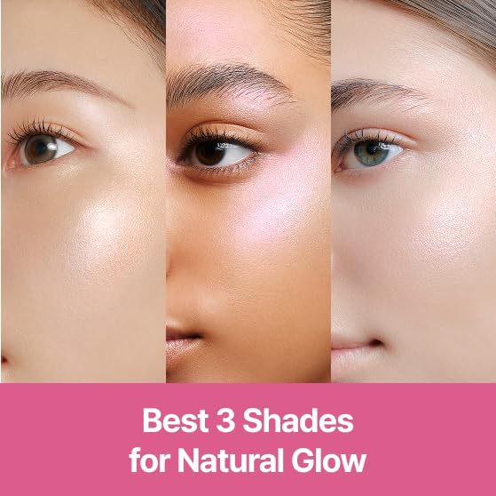 COLORGRAM Milk Bling Heartlighter 02 Pink Heart – Silky Smooth Highlighter for Natural Daily Glow