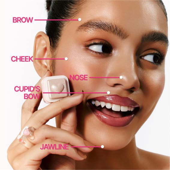 COLORGRAM Milk Bling Heartlighter 01 Peach Heart — Silky Shimmer Highlighter