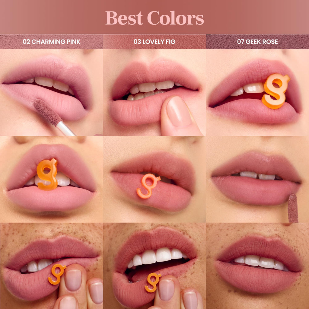 COLORGRAM Nude Blur Tint 02 Charming Pink – Soft Velvet Matte Lip & Cheek Tint, Lightweight & 24H Wear