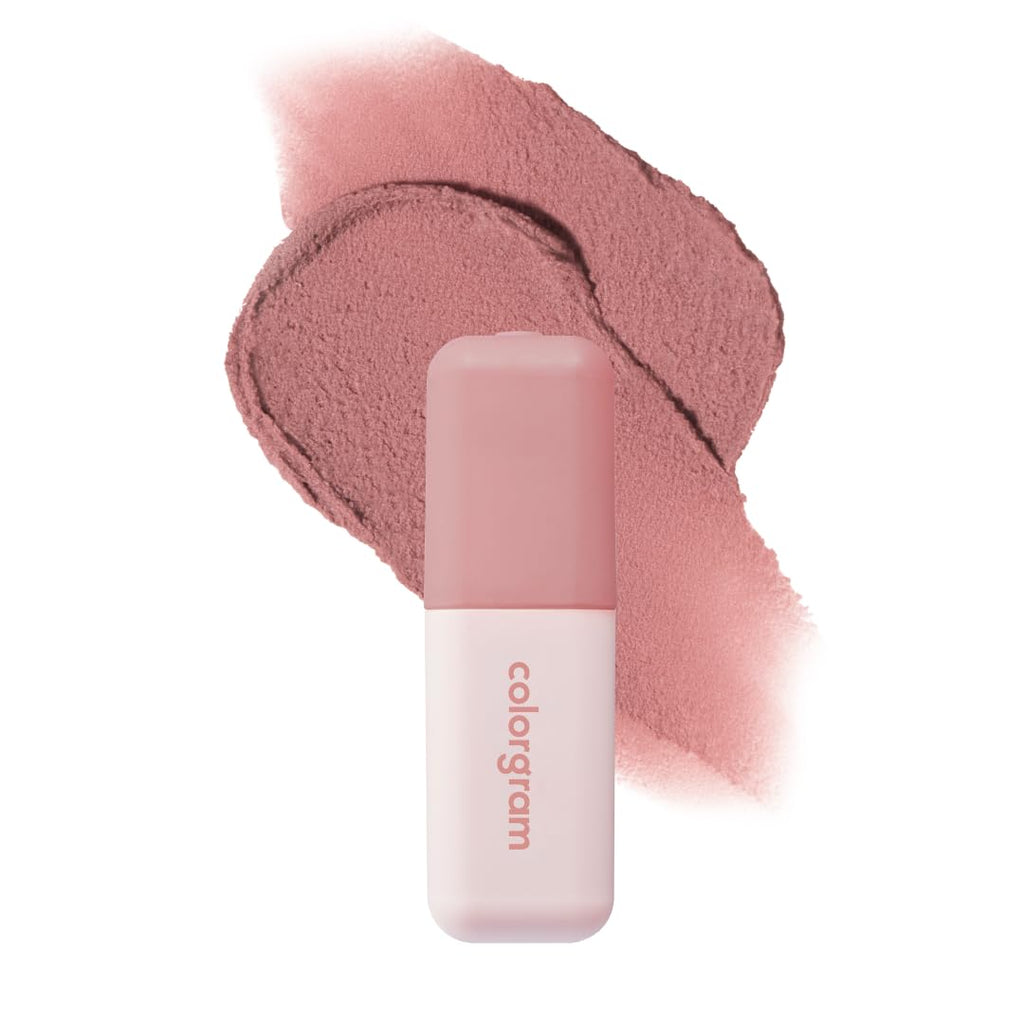 COLORGRAM Nude Blur Tint 02 Charming Pink – Soft Velvet Matte Lip & Cheek Tint, Lightweight & 24H Wear