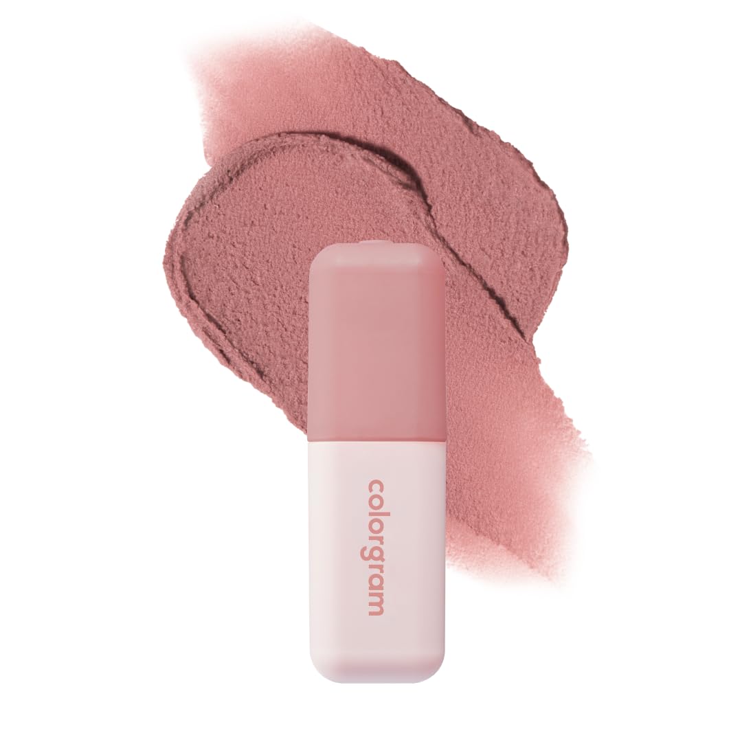 COLORGRAM Nude Blur Tint 02 Charming Pink – Soft Velvet Matte Lip & Cheek Tint, Lightweight & 24H Wear