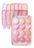 COLORGRAM Pin Point Eyeshadow Palette 04 Bright+Cool | Ultra-Blendable Matte & Glitter