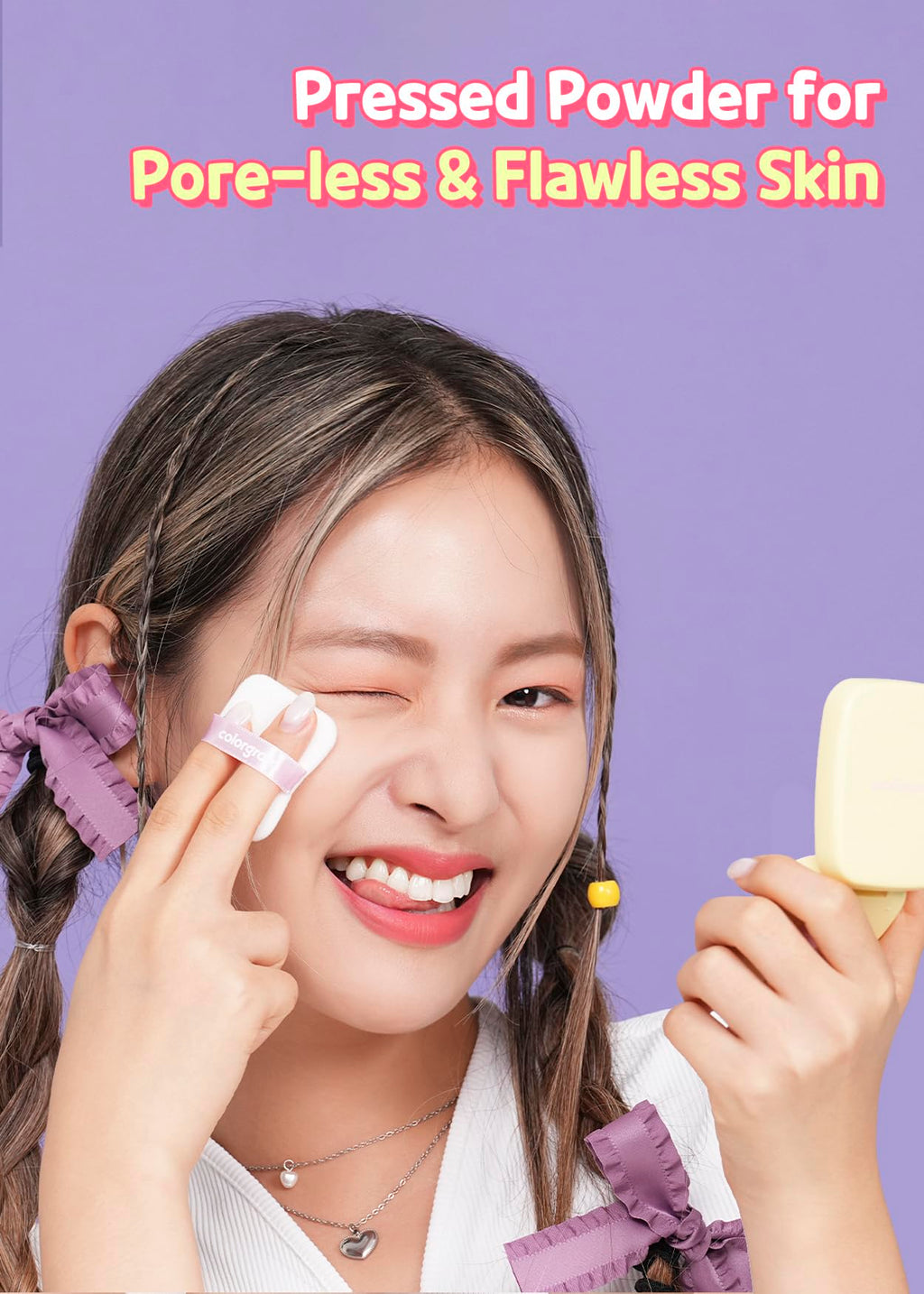 Colorgram Sebum Retouching Blur Pact — Poreless Matte Setting Powder for Normal to Oily Skin