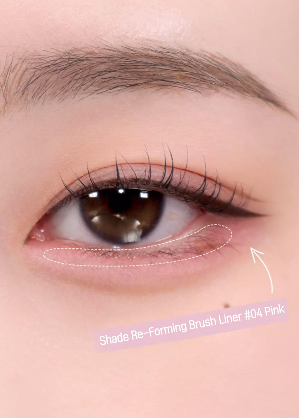 COLORGRAM Shade Re-Forming Brush Liner 04 Pink – Silky-Smooth, Long-Lasting Eyeliner