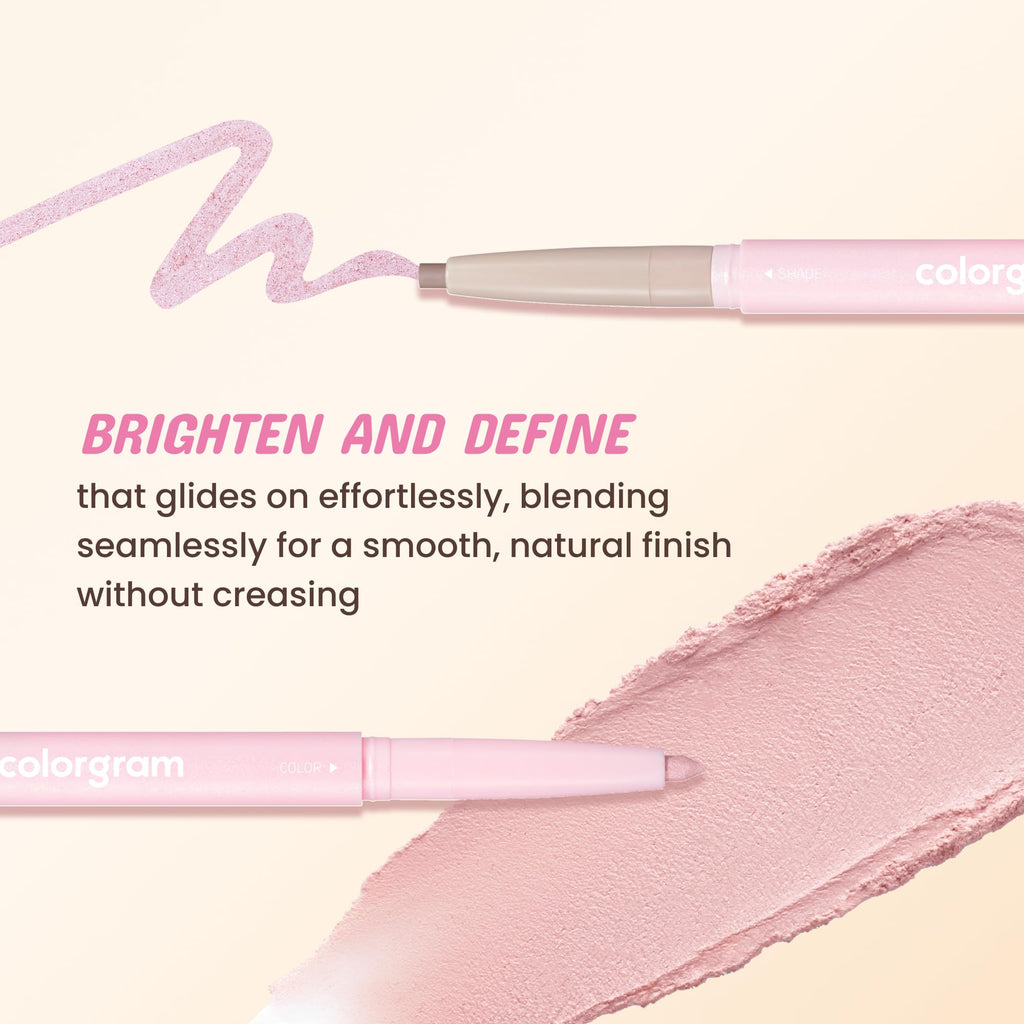 COLORGRAM Under Eye Highlighter Stick 07 Warm Peach | Double-Sided Glow & Contour