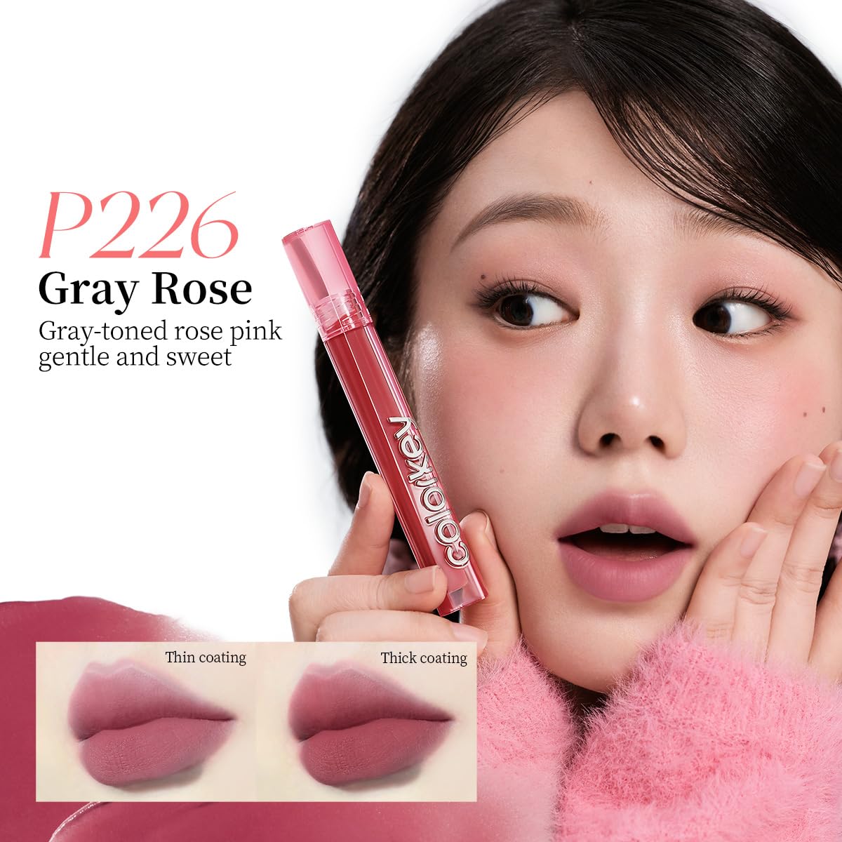 COLORKEY Airy Velvet Lip Tint – Matte Finish, Long-Wear Color in Cinnamon Peach (B605) | Non-Drying, Non-Sticky