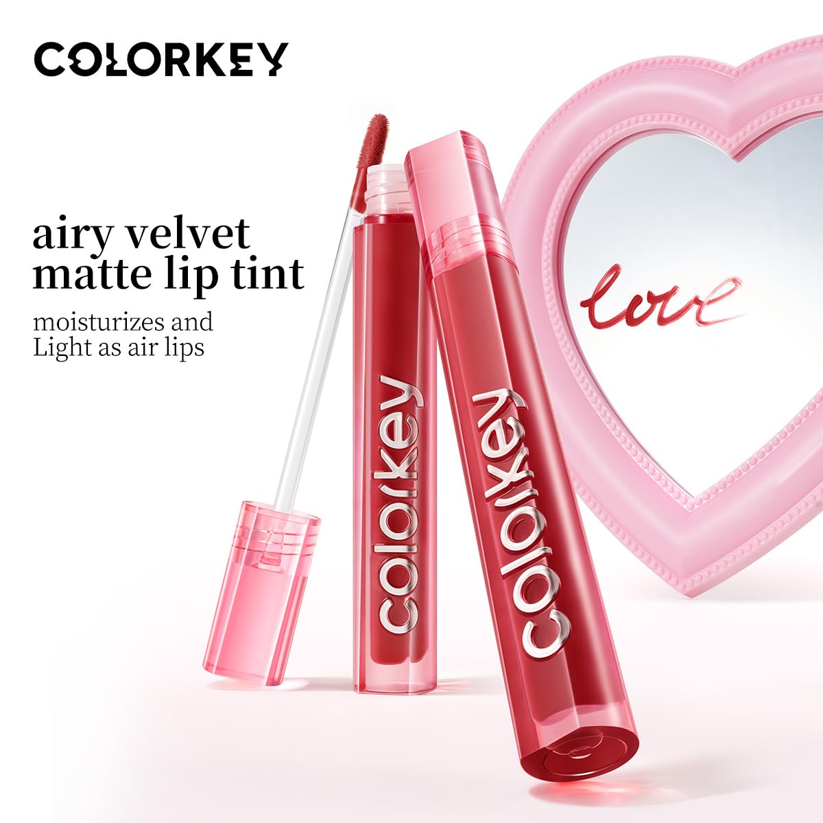 COLORKEY Airy Velvet Lip Tint Maple Ginger – Matte, Longwear Lip Color (O611, 3g)