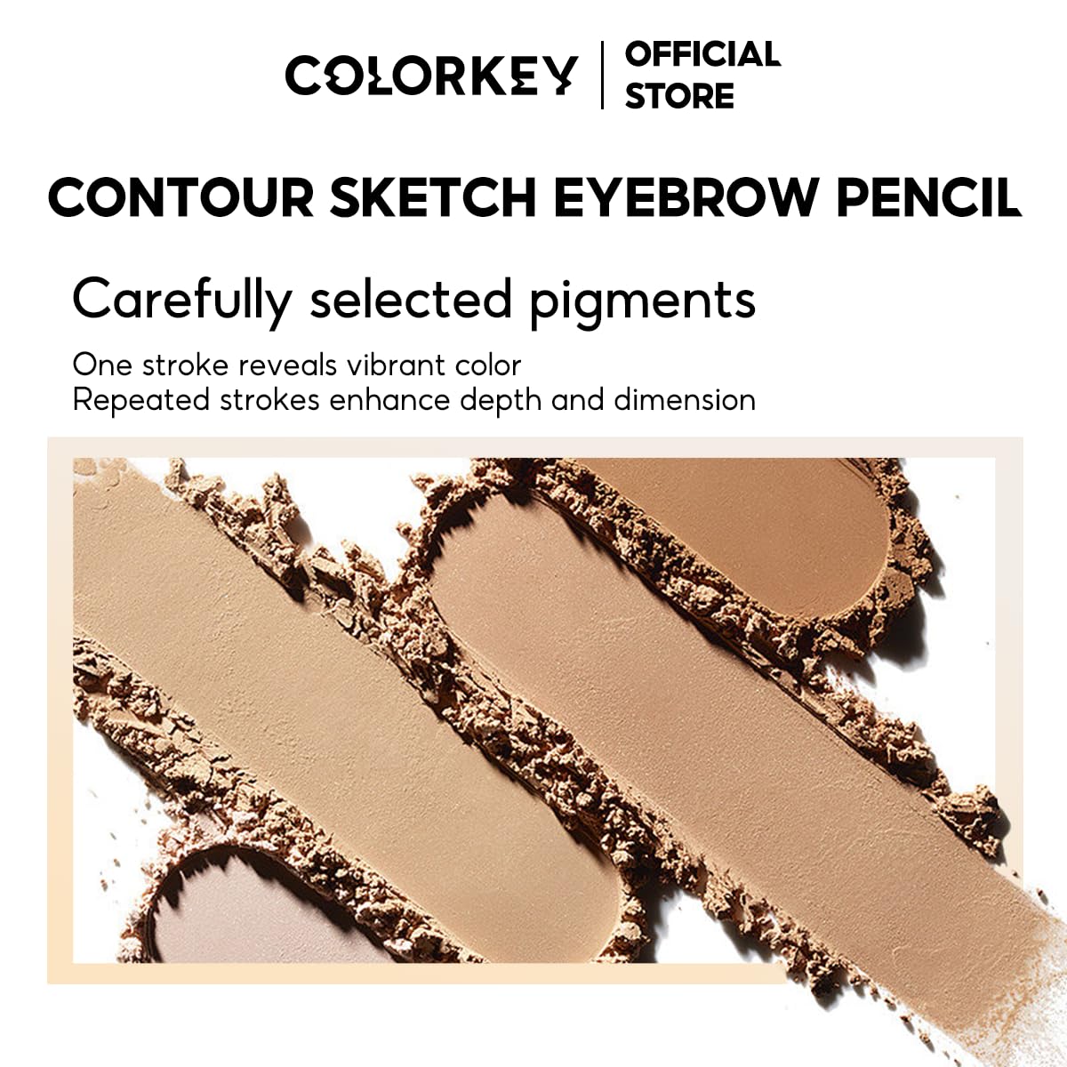 COLORKEY Contour Sketch Eyebrow Pencil – Retractable, Triangular Core, Long-Lasting Earth Brown