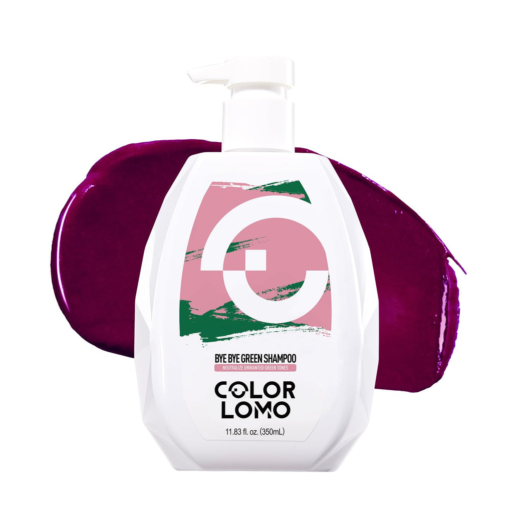 COLORLOMO Bye Bye Green Shampoo – Neutralizes Unwanted Green Tones, Sulfate Free, for Blonde, Bleached, or Light Brown Hair | 11.83 Fl Oz