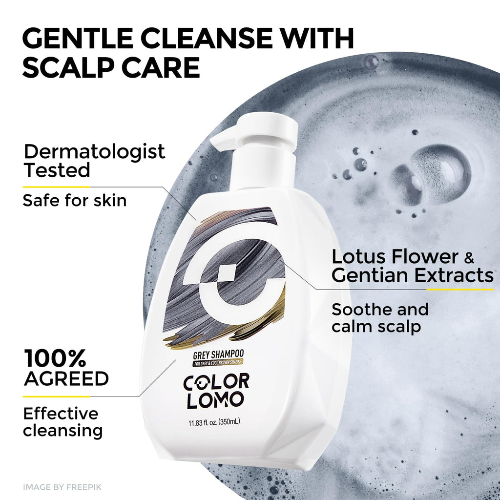 COLORLOMO Ultra Color Safe Shampoo for Grey Hair | Prolong Color & Shine | Vegan & Cruelty-Free