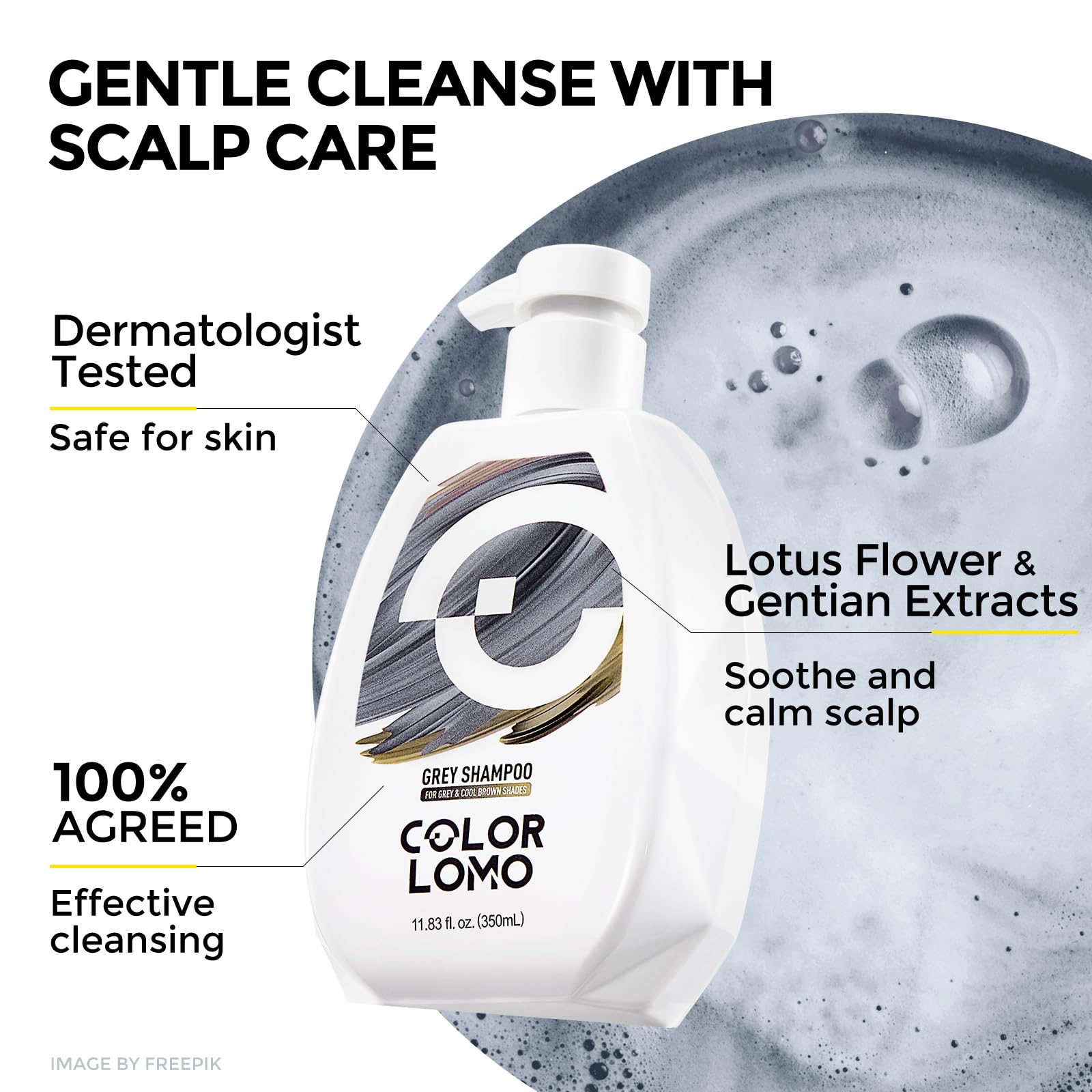COLORLOMO Ultra Color Safe Shampoo for Grey Hair | Prolong Color & Shine | Vegan & Cruelty-Free