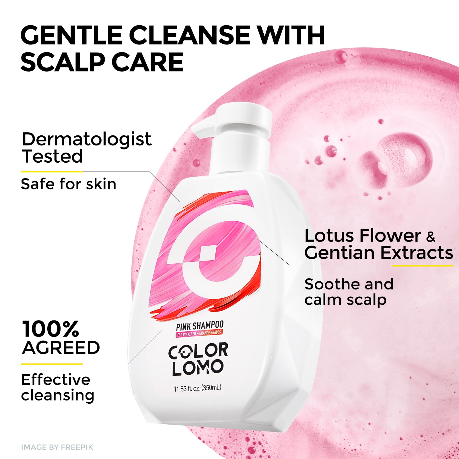 COLORLOMO Ultra Color Safe Shampoo for Pink Hair | Prolong Color Vibrancy & Shine