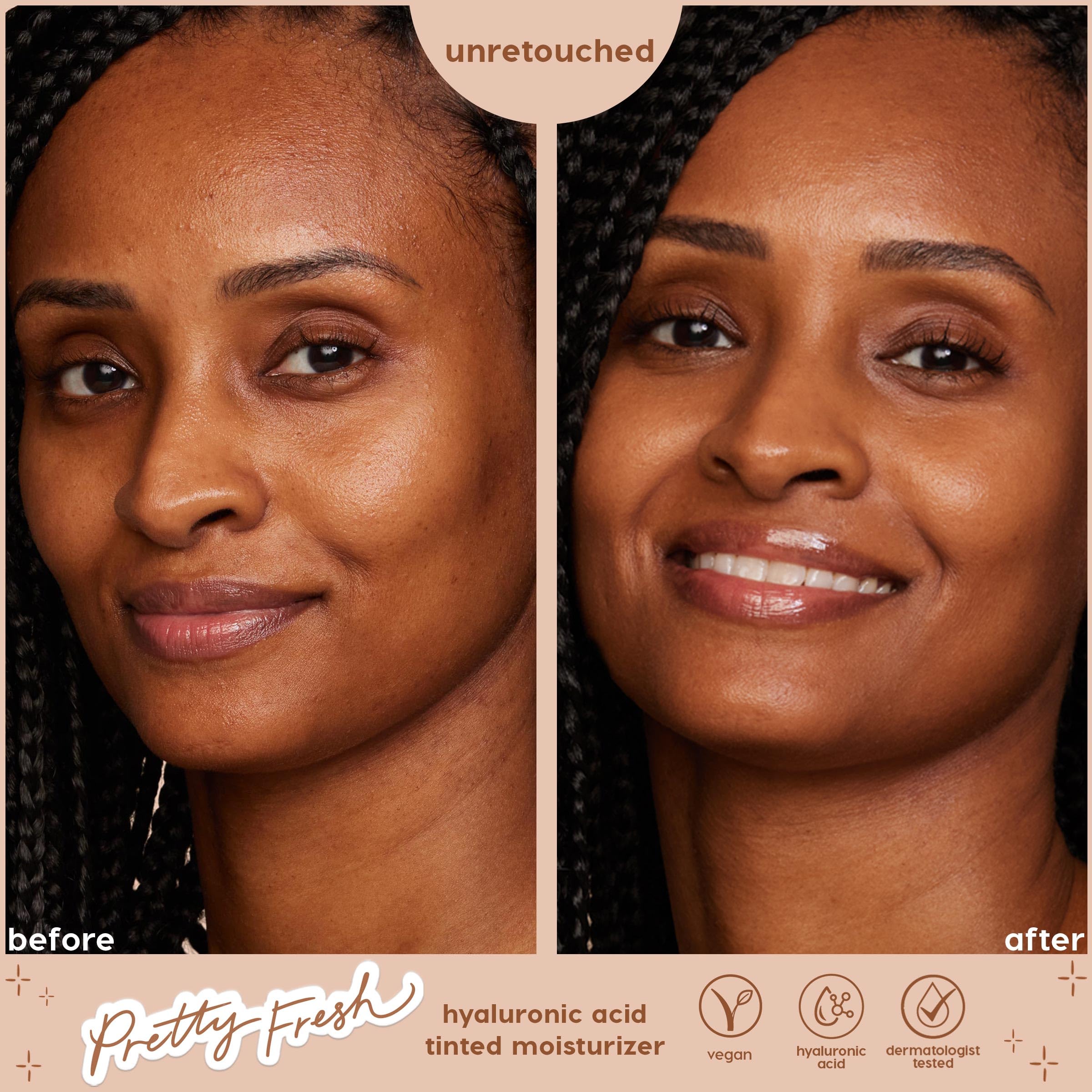 ColourPop Pretty Fresh Tinted Moisturizer – Hydrating Skin Tint with Hyaluronic Acid & Coconut Water (Dark 18W)