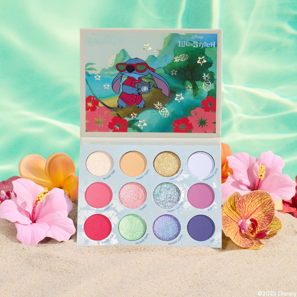 ColourPop x Stitch Beach Dreamin’ Eyeshadow Palette – Limited Edition 12-Shade Collection