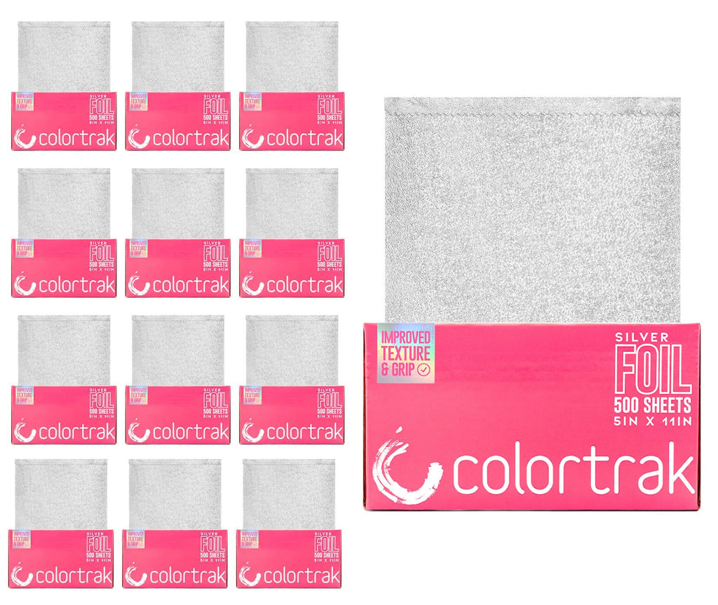 Colortrak Embossed Silver Aluminum Foil Pop-Up Dispenser – 12 Boxes, 6000 Pre-Cut 5x11 Sheets
